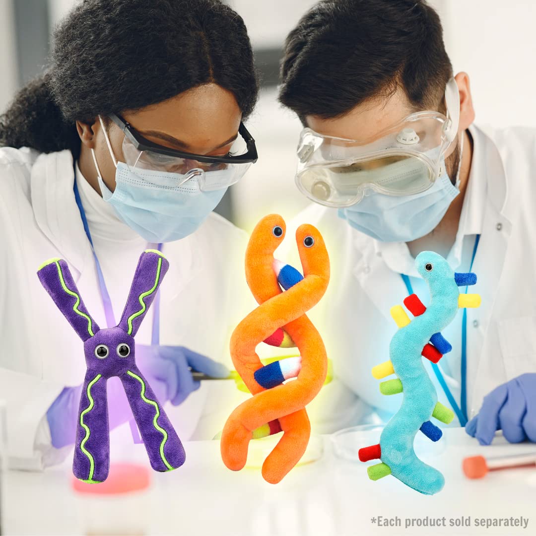 GIANTmicrobes Chromosome Plush Toy - Unique Genetics & DNA Science Gift for Genetic Counselors, Genealogy Enthusiasts, Science Teachers | Fun Educational Gift for Classrooms, Labs & STEM Events