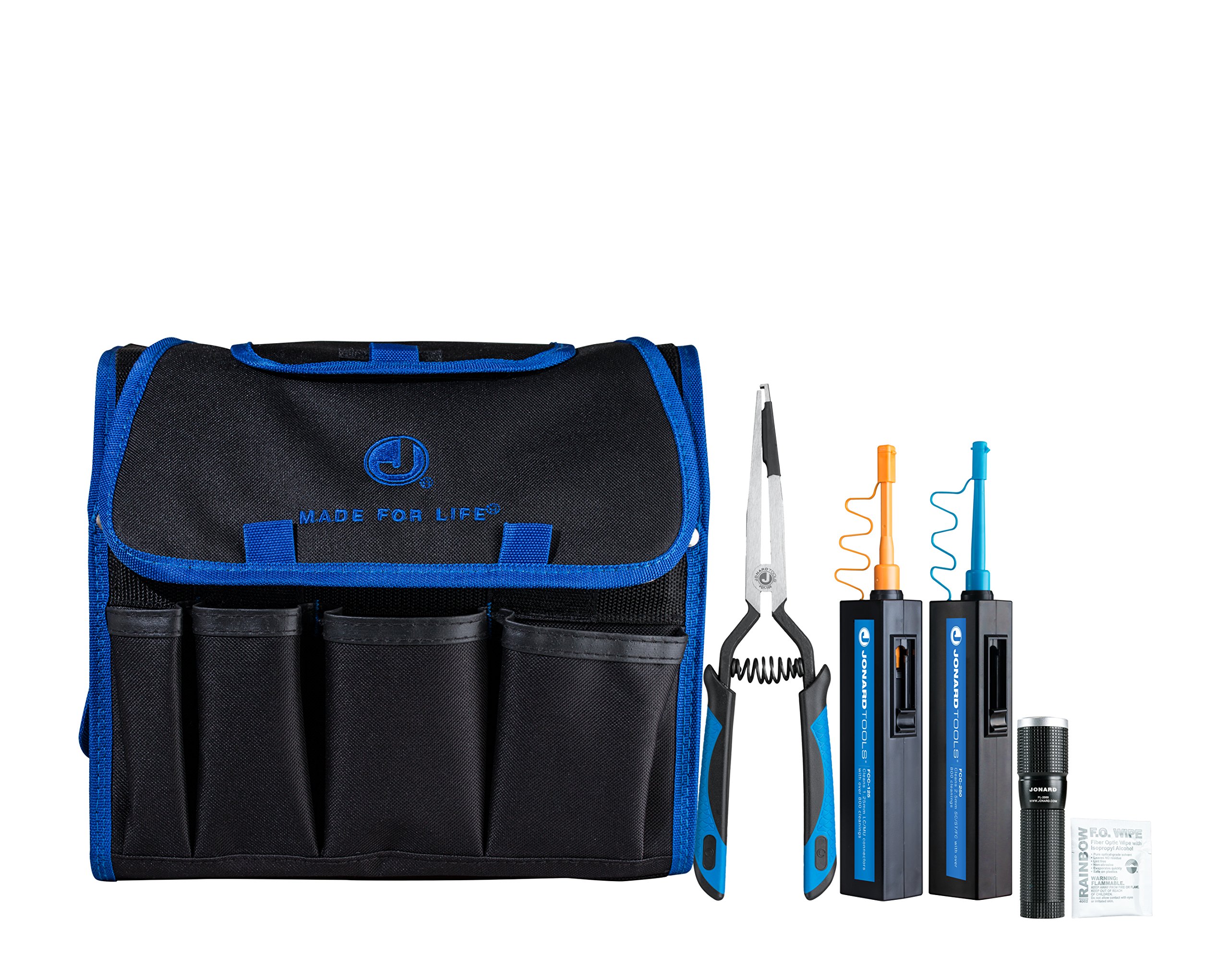 Fiber Optic Connector Cleaning Kit with Tools & Case for Network Maintenance