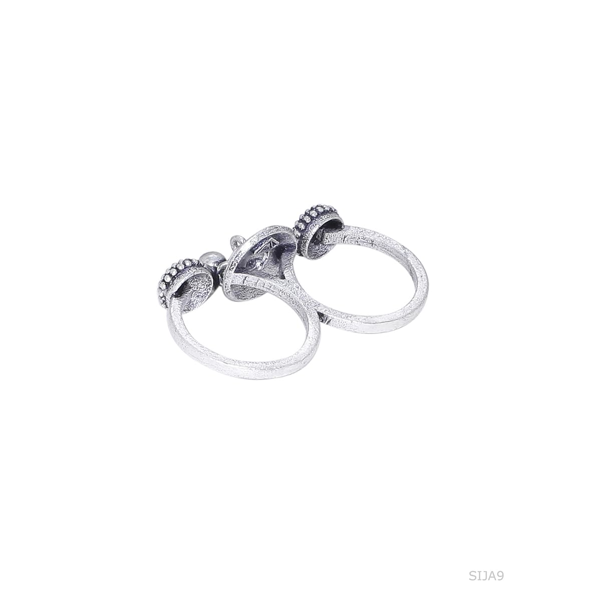 VOYLLA Adjustable Oxidized Statement Ring for Women & Girls - Elegant Fashion Jewelry for Everyday Wear, Festivals, Weddings & Gifts | Perfect for Parties, Date Nights & Special Occasions