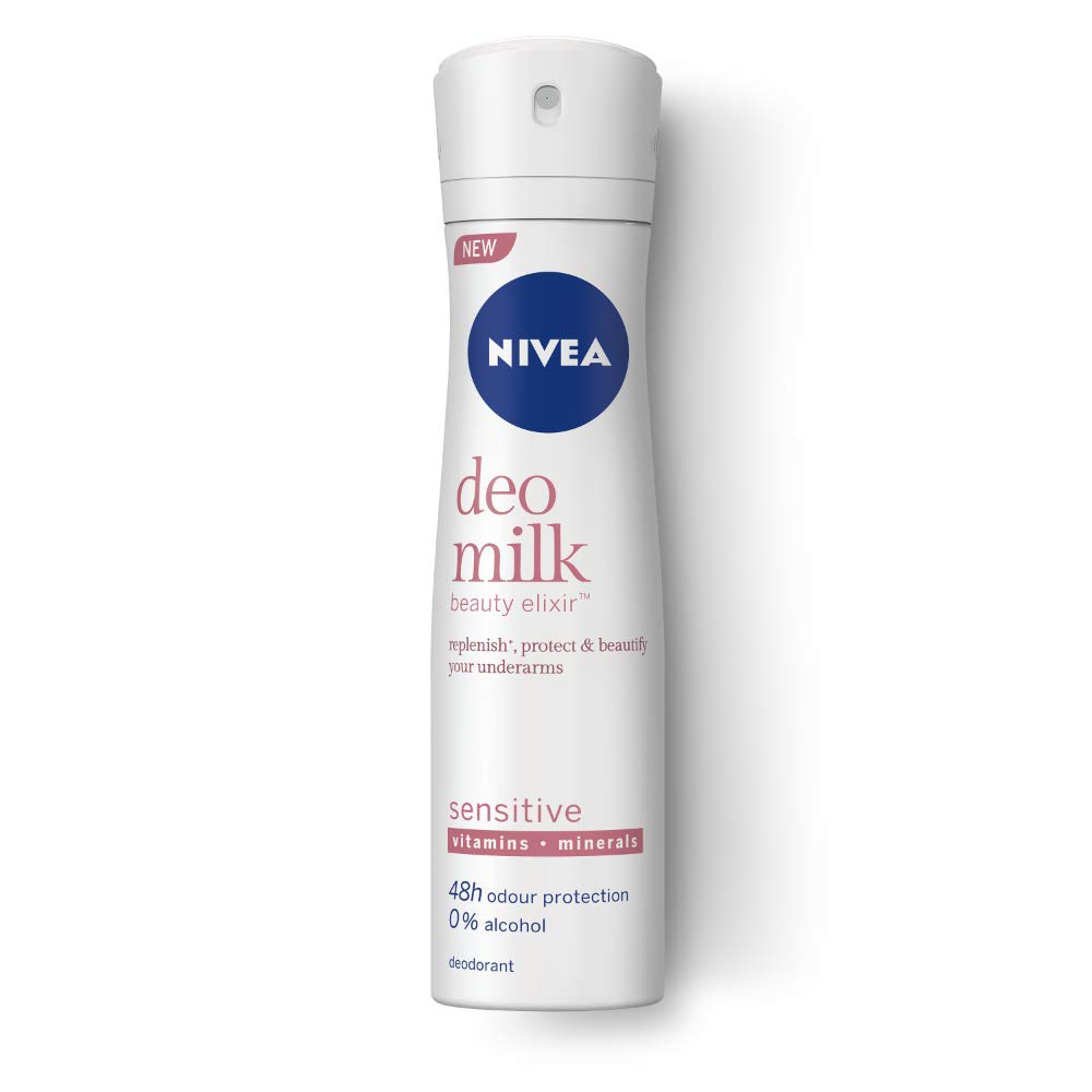 Nivea Women's Sensitive Deodorant Milk, 150ml - Gentle Protection for Daily Use & Sensitive Skin