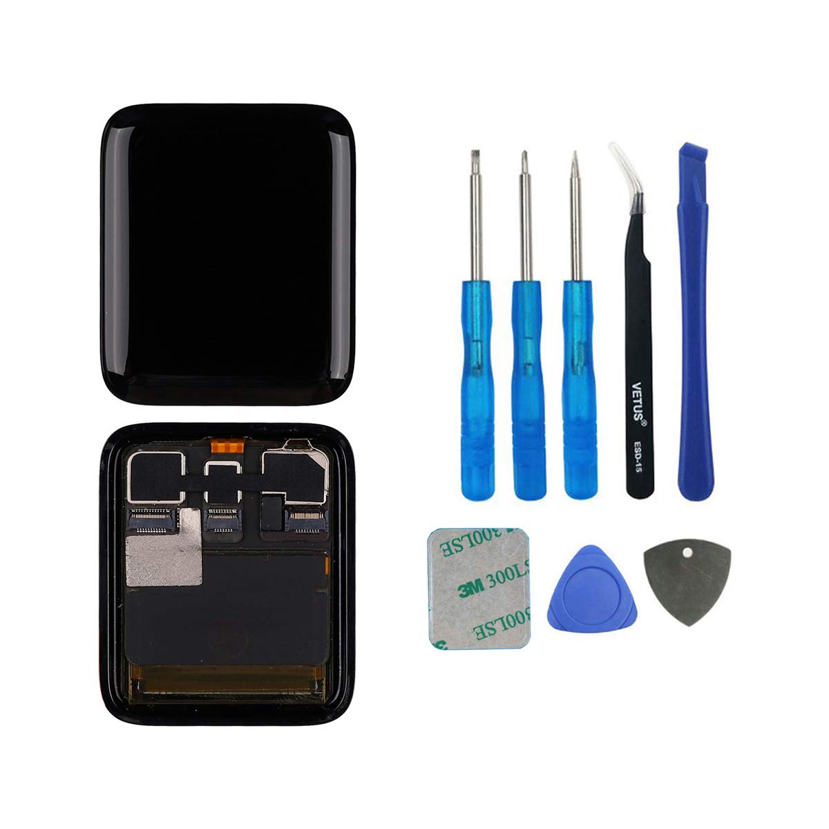 Apple Watch Series 3 42mm OLED Display Replacement (A1861/A1891/A1892) - Compatible with Cellular+GPS Models - LCD Screen Digitizer Assembly Tools for DIY Repair | Perfect for Watch Screen Replacement & Home Fixing Projects