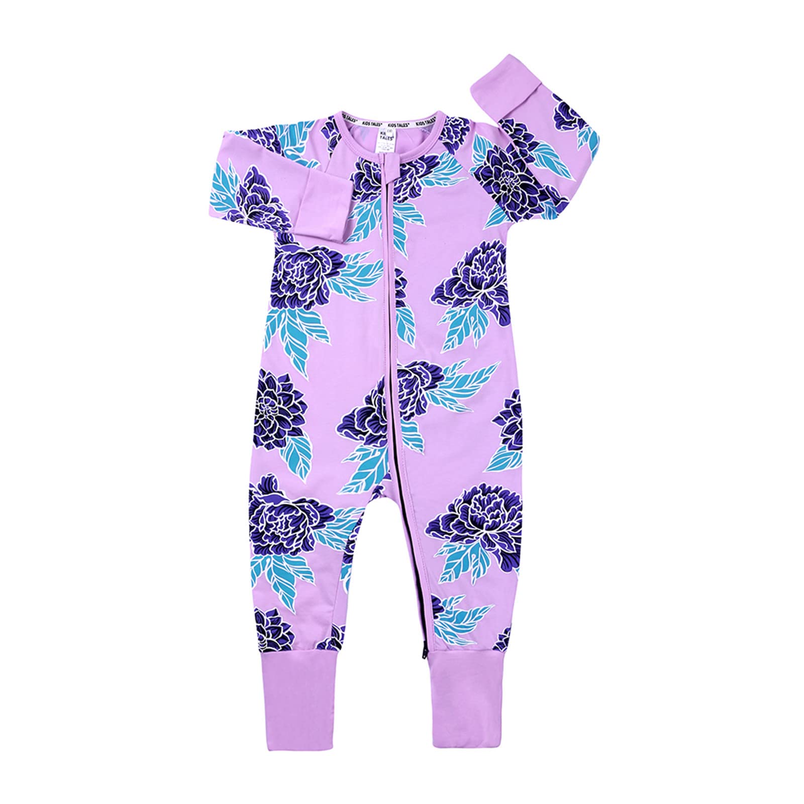Egbsmy Newborn Ruffle Long Sleeve Jumpsuit - Soft Cotton Baby Romper with Front Zipper for Boys & Girls | Perfect for Photoshoots, Playdates & Everyday Wear (0-12 Months)