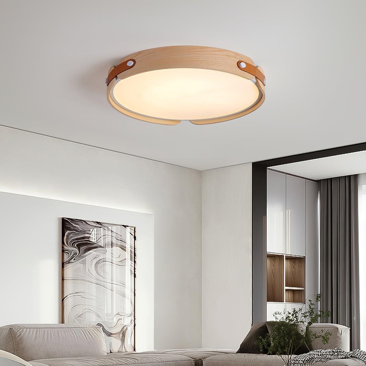 Aiwen Modern Wood Ceiling Light Fixture - Rustic Farmhouse Pendant Lighting for Living Room, Bedroom, Dining Room & Kitchen Decor