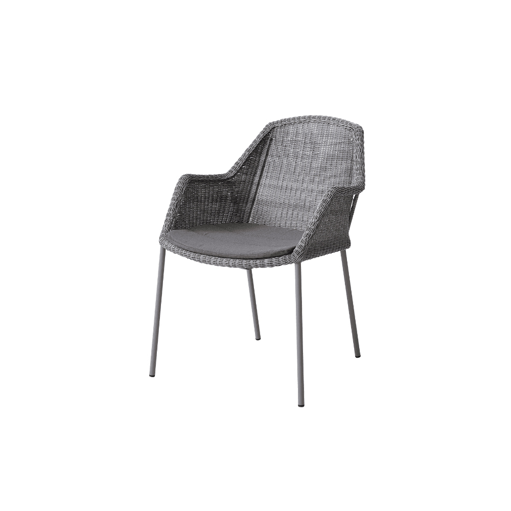 Breeze Stackable Outdoor Dining Armchair Set of 2 - Weather-Resistant Patio Chairs for Backyard, Poolside & Garden Relaxation