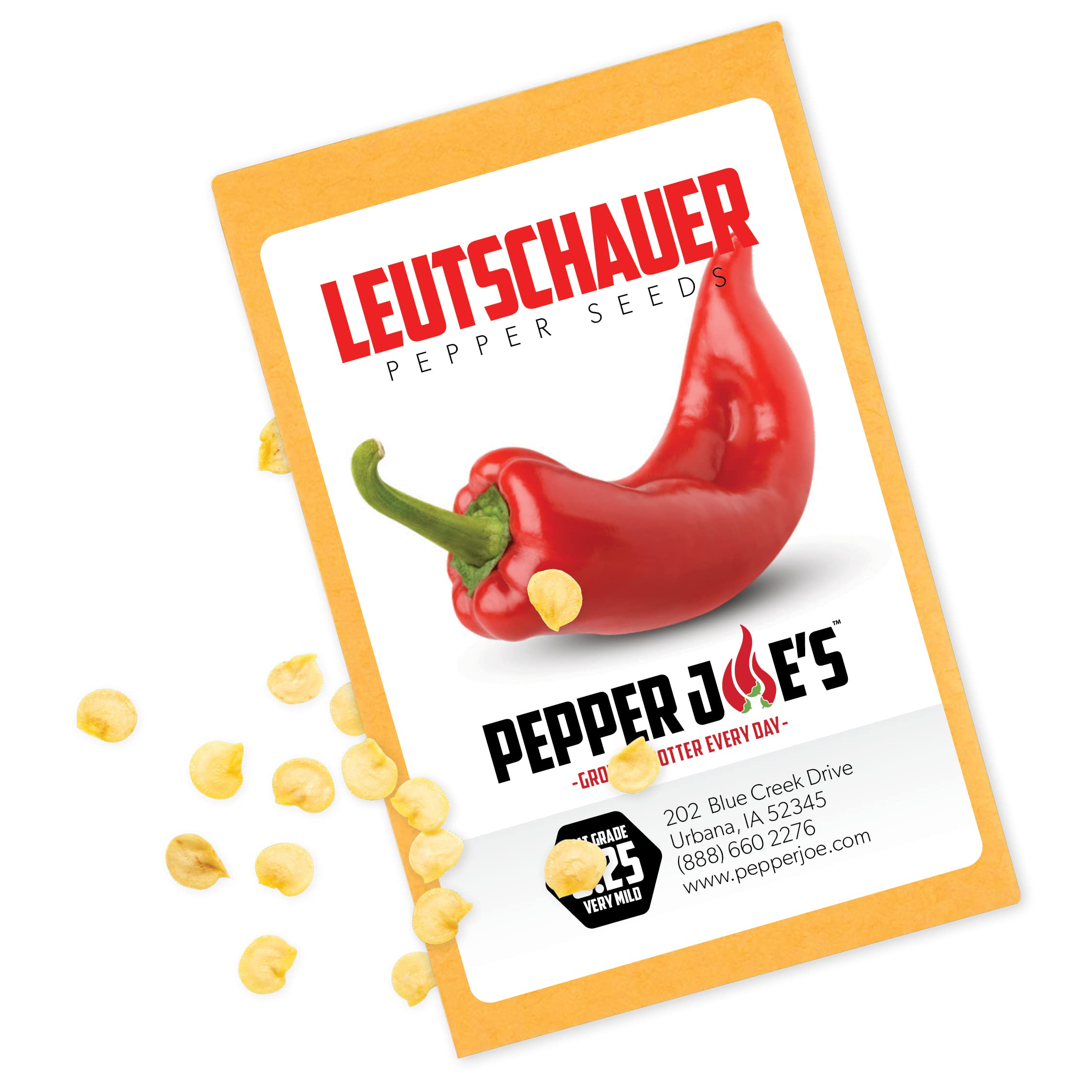 Pepper Joe’s Leutschauer Pepper Seeds – Pack of 10+ Rare Hungarian Paprika Seeds – Non-GMO, USA Grown – Perfect for Home Gardening, Cooking & Spice Making