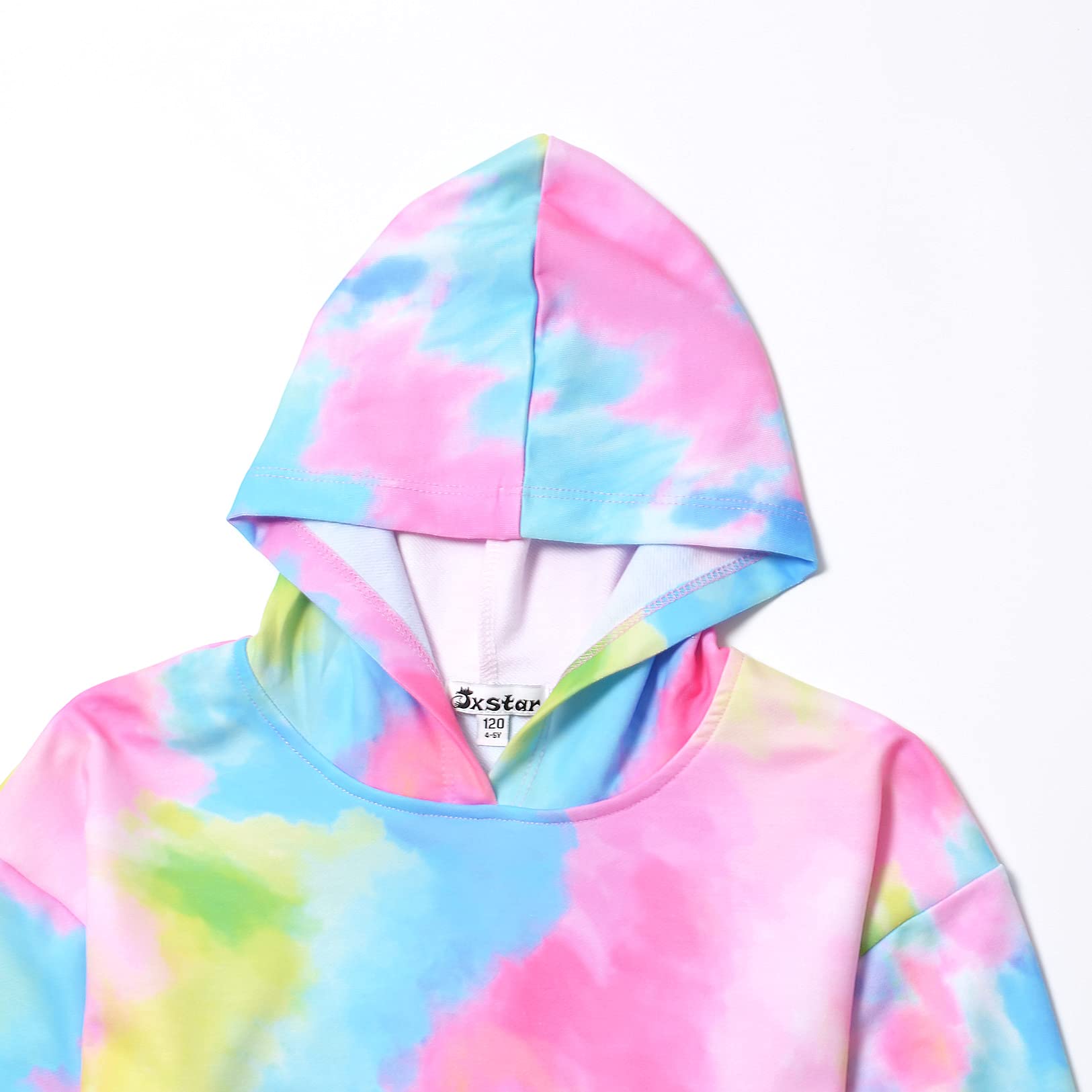 Jxstar Girls Tie Dye Hoodie & Sweatpants Set - Trendy Pullover Tracksuit Outfit for School, Sports & Casual Wear