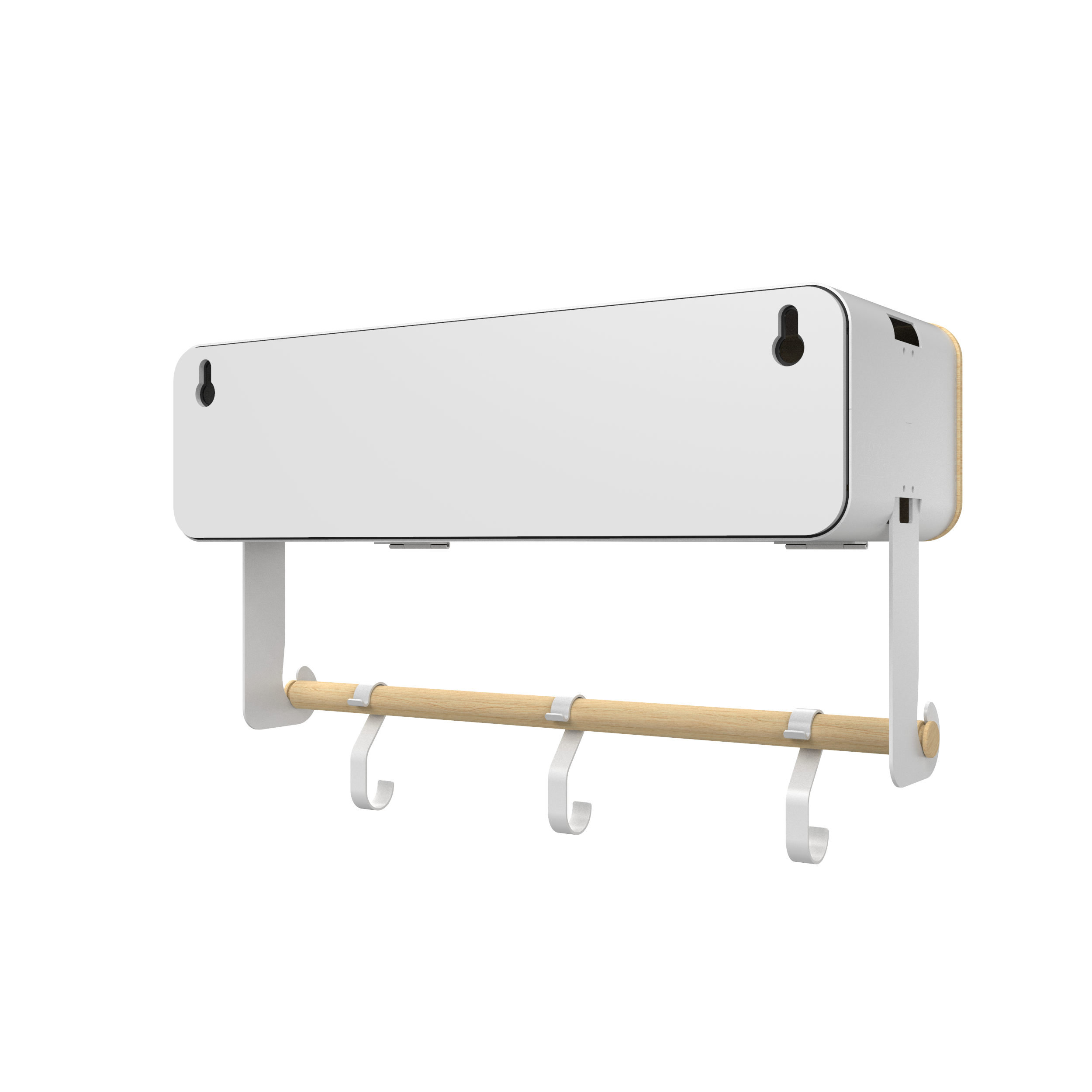White Magnetic Rack System Shelf with Door - Space-Saving Storage for Kitchen, Bathroom & Garage Organization