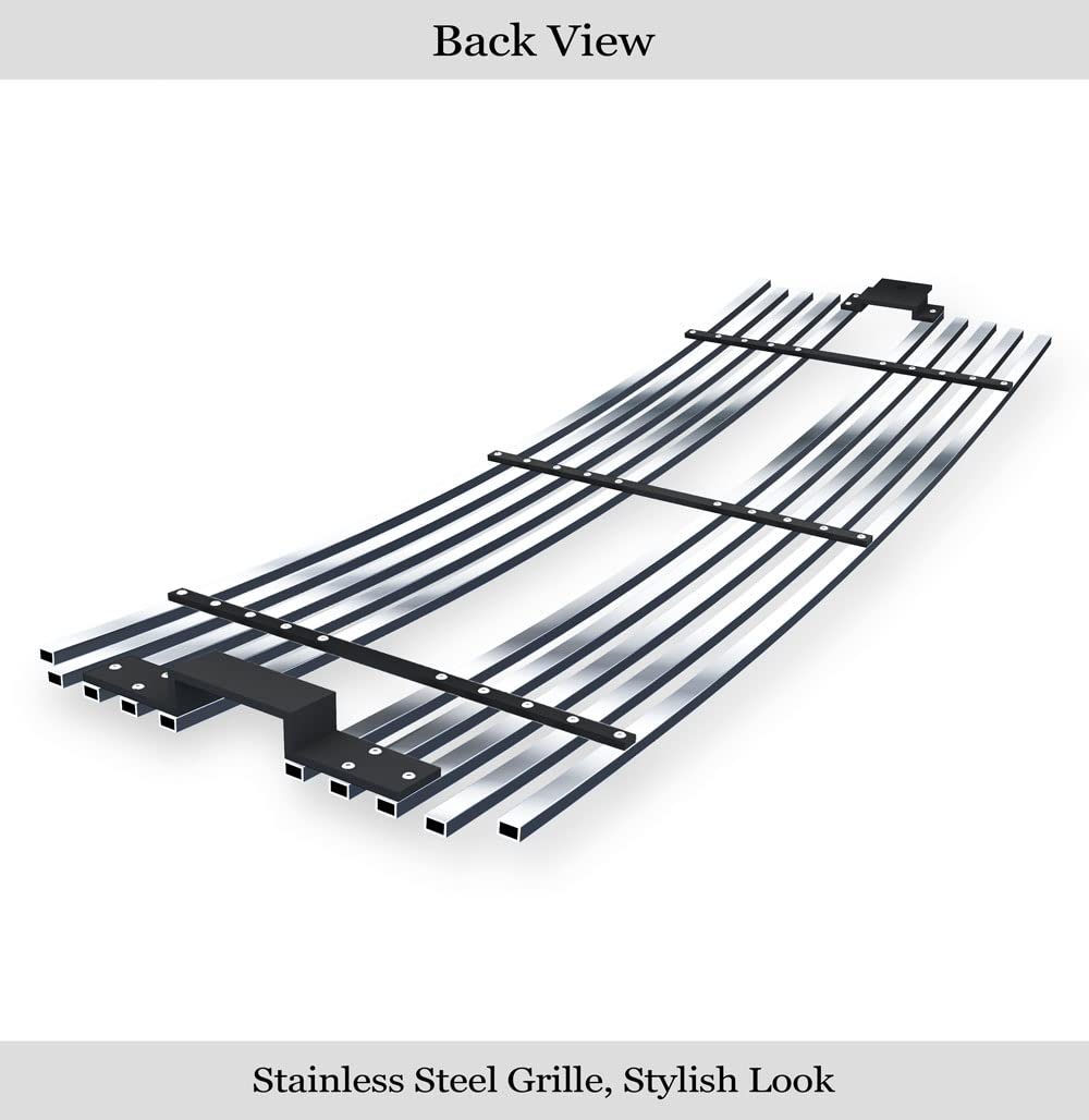 APS Compatible with Dodge Ram 1994-2001 Main Upper Stainless Steel SS Chrome Billet Front Grill Grille Insert D85030A - Upgrade Your Truck's Style for Off-Road & Show Car Events