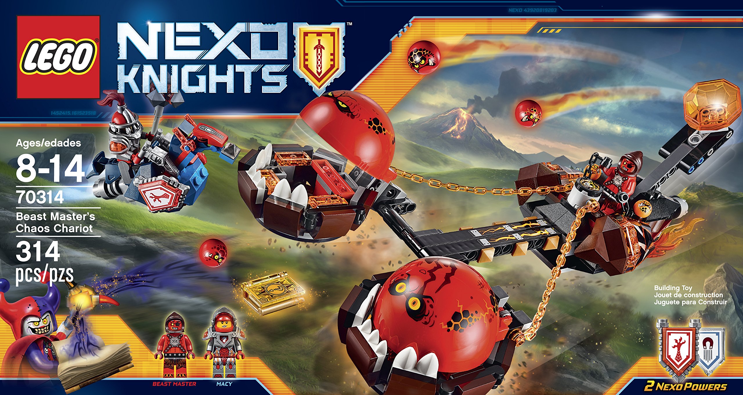 LEGO Nexo Knights Beast Master's Chaos Chariot Building Kit (314 Pieces) - Creative Play & Battle Scenes for Kids Ages 7+
