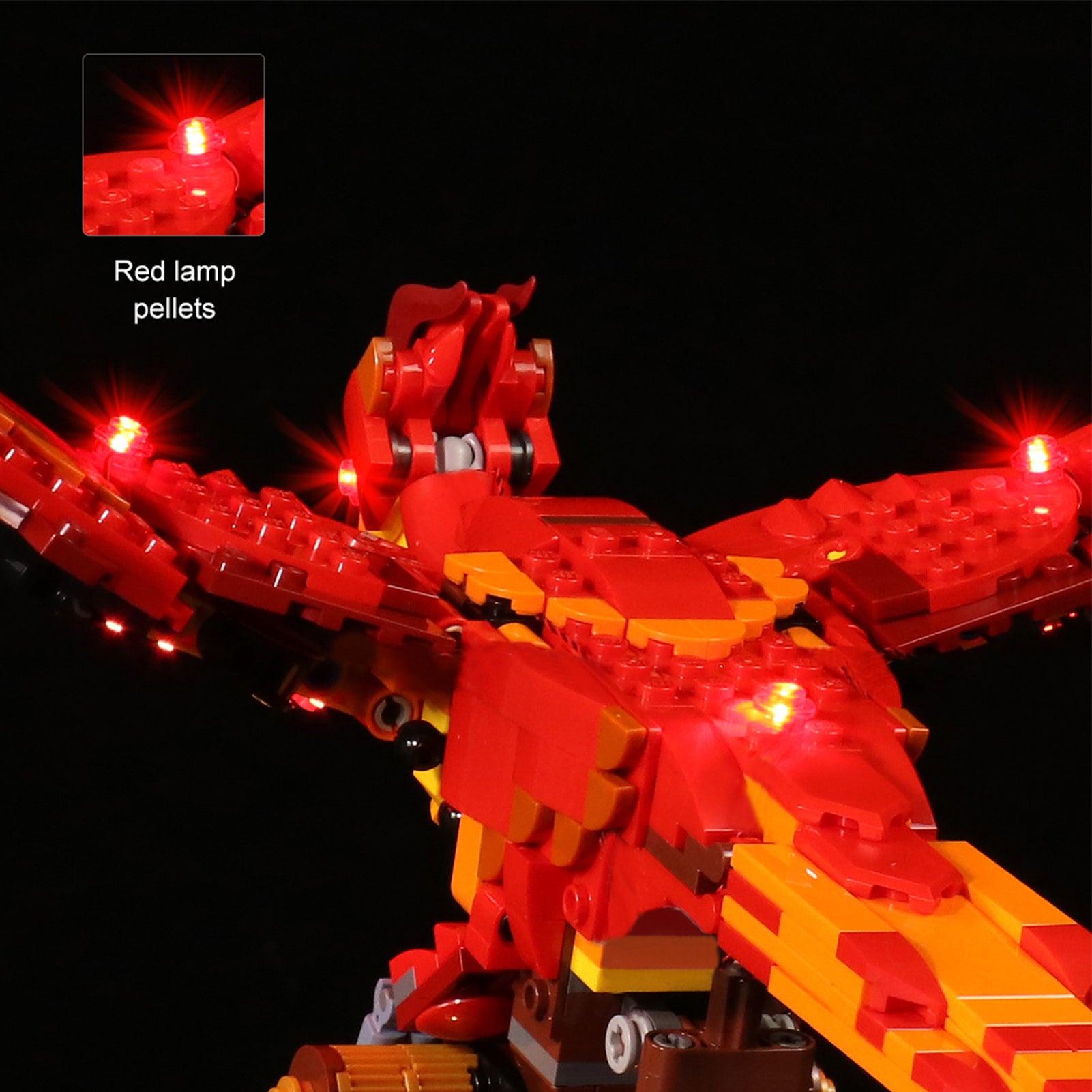 LEGO Harry Potter Fawkes Dumbledore's Phoenix 76394 Light Kit - DIY Lighting Set for LEGO Sets - Perfect for Display & Night Light in Bedroom or Office