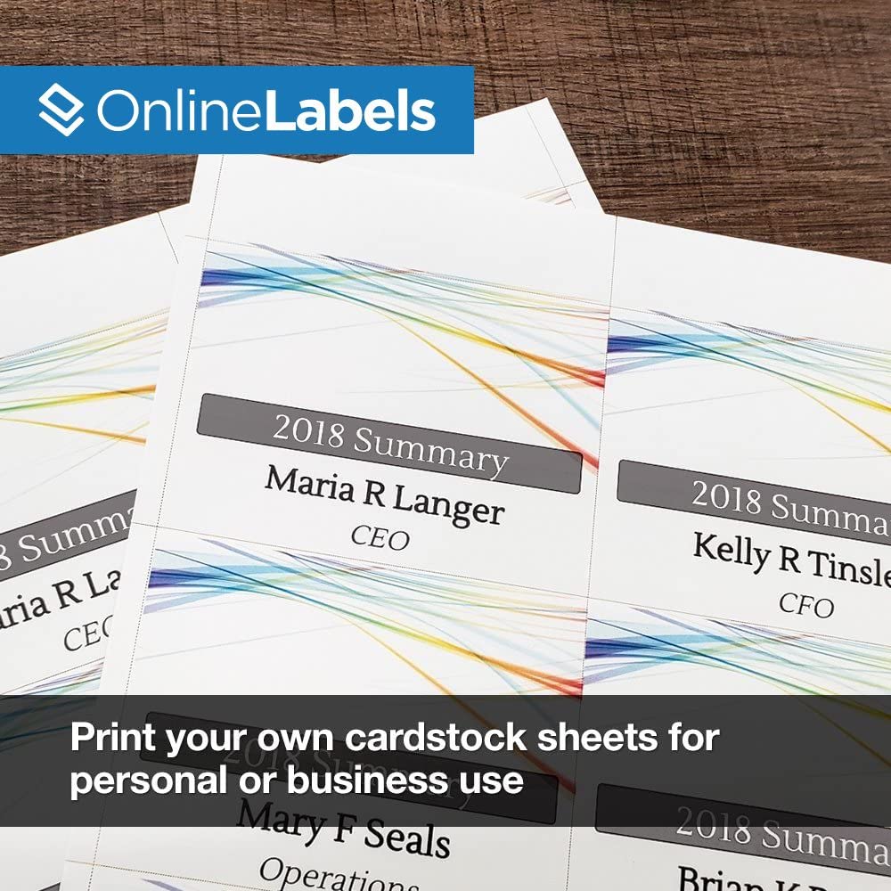 Name Badge Inserts - 4x3 Inches - Premium Cardstock - 3,000 Pack (500 Sheets) - Compatible with Inkjet & Laser Printers - Online Labels - Perfect for Events, Conferences, and Office Identification