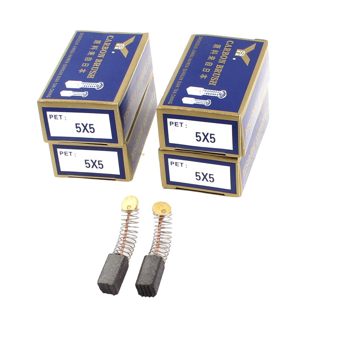 uxcell 10mmx5mmx5mm Carbon Brushes for Electric Drill Motors - 4 Pairs Replacement Power Tool Parts - Ideal for DIY Repairs & Professional Maintenance