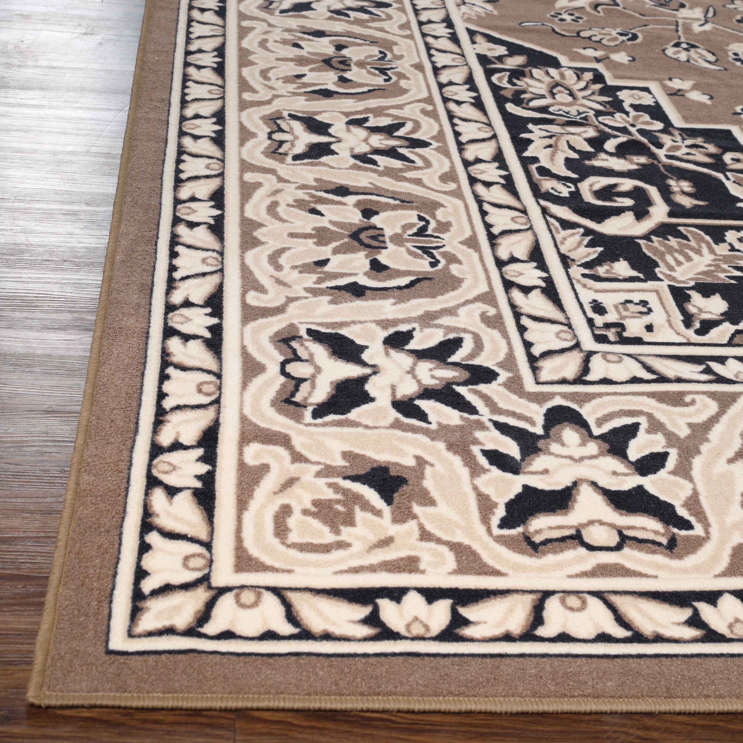 Glendale Traditional Floral Medallion Indoor Area Rug - Non-Slip Living Room Carpet, Bedroom Runner, Hallway Decor | Soft & Durable Home Floor Mat for Cozy Interior Design