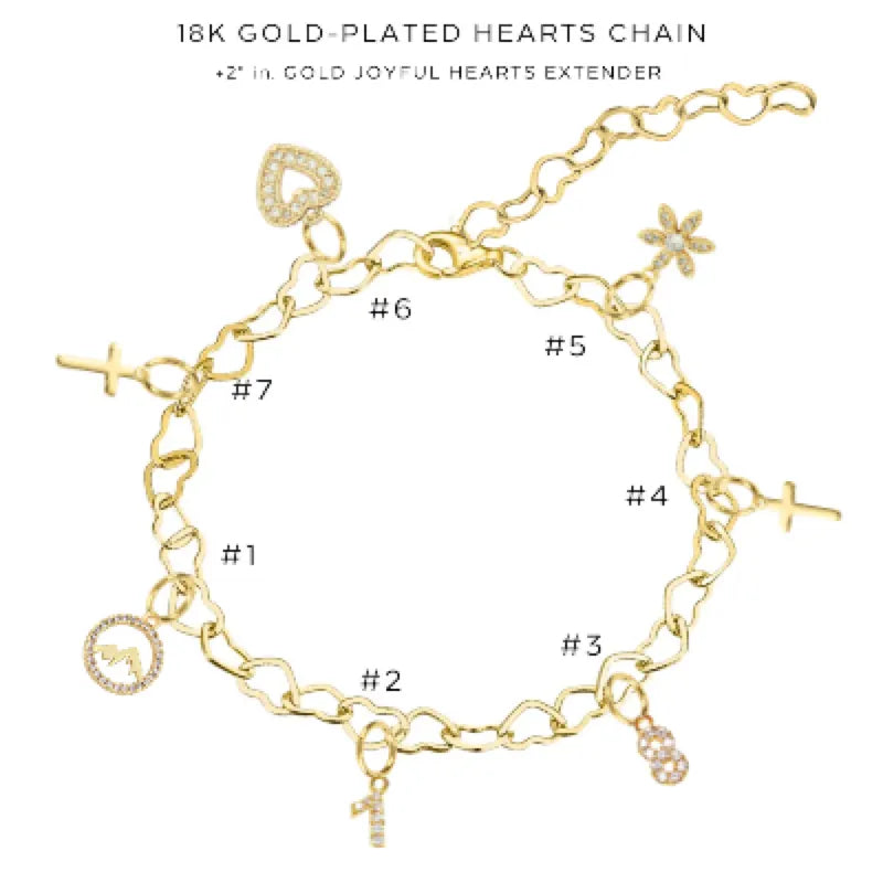 Elegant Charm Bracelet with Assorted Charms - Perfect for Gifts, Parties & Everyday Wear | $52.00