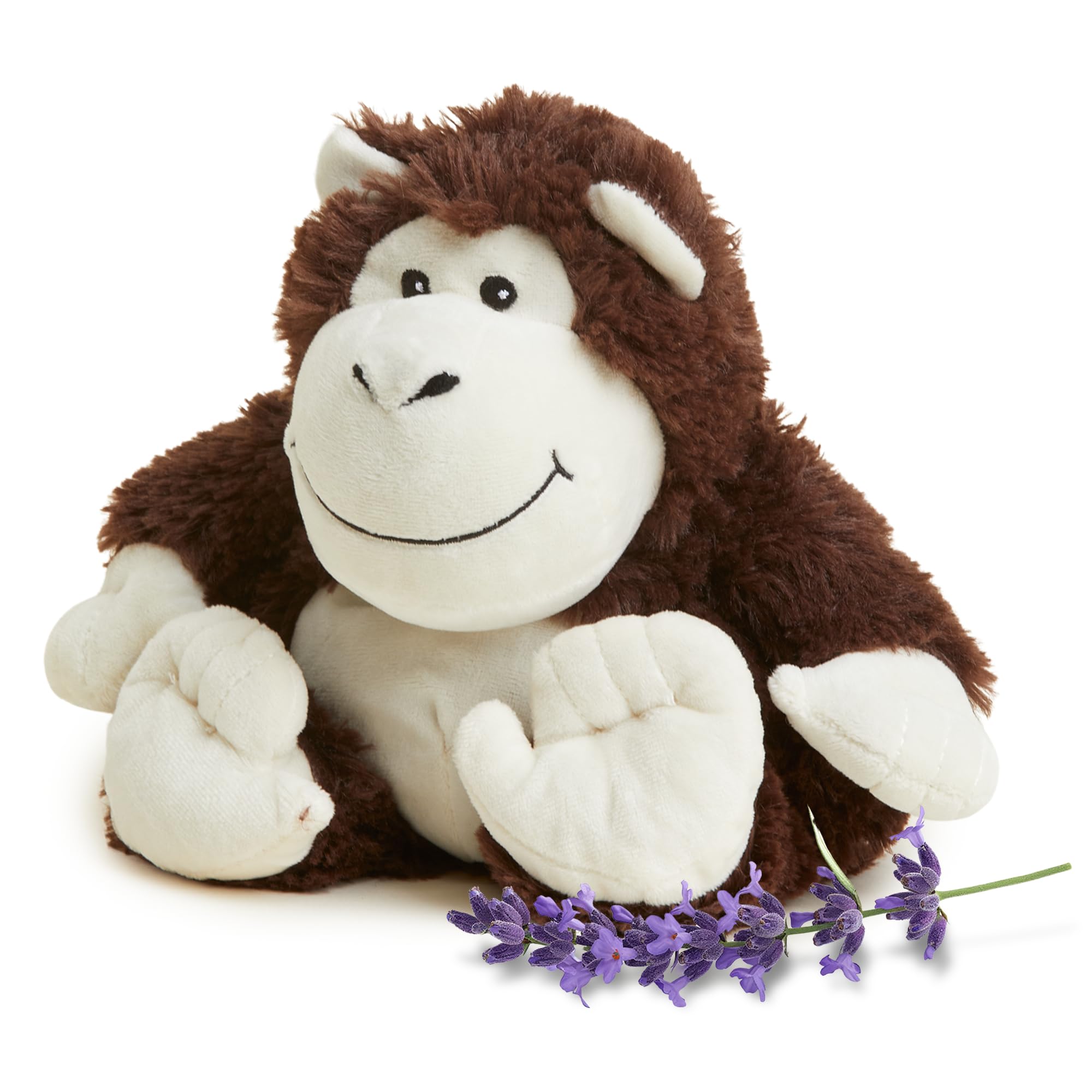 Warmies Microwavable & Weighted Stuffed Monkey Plush Toy - Soft Heating Animal for Adults & Kids - Perfect for Stress Relief, Anxiety Comfort & Sleep Aid - Ideal Gift for Boys, Girls, Babies & Toddlers (Great for Cuddling, Relaxation & Winter Warmth)