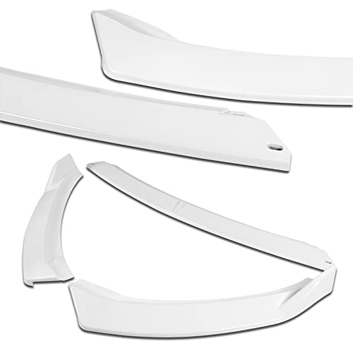 3PCS Front Bumper Lip Kit for 2014-2016 Kia Forte EX LX SX - STP-Style Splitter Trim Protection Spoiler & Air Dam Chin Diffuser (Painted White) | Enhance Style & Aerodynamics for Street Racing & Car Shows