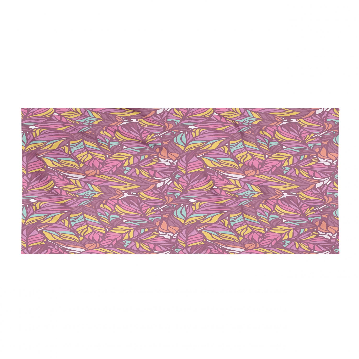 Ambesonne Psychedelic Feather Camping Towel - Vibrant Abstract Feather Design, Quick Dry Lightweight Microfiber for Backpacking, Hiking & Travel - Perfect for Beach, Gym & Outdoor Adventures