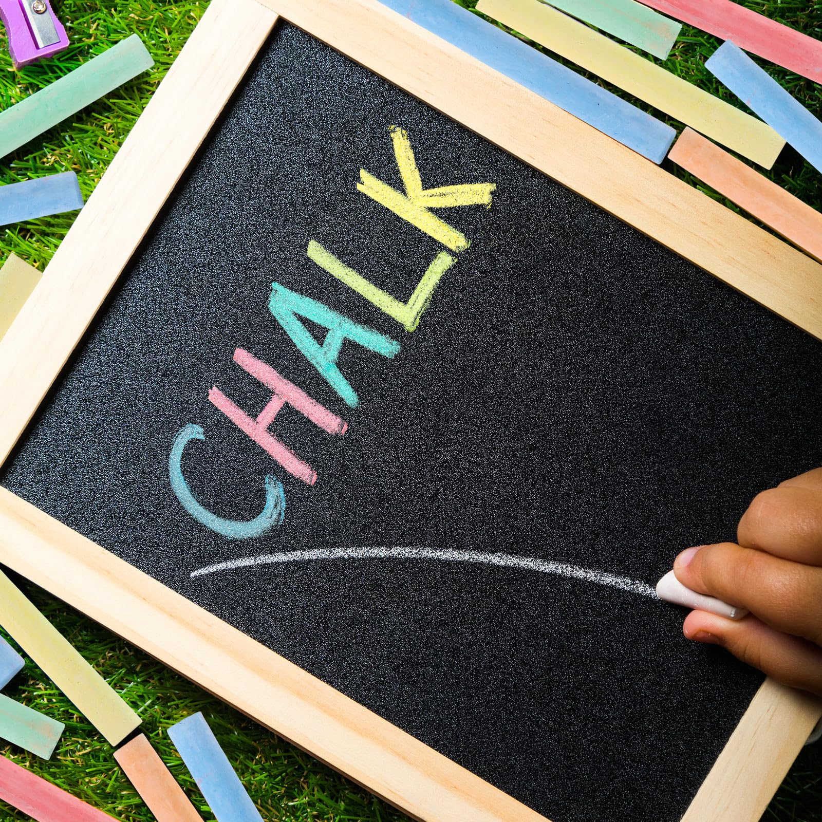 48 Pcs Non-Toxic Dustless Chalk - 6 Vibrant Colors for Indoor Chalkboards, School, Classroom, Home & Cafe Menu Writing - Ideal for Teaching, Learning, Sidewalk Art and Creative Projects