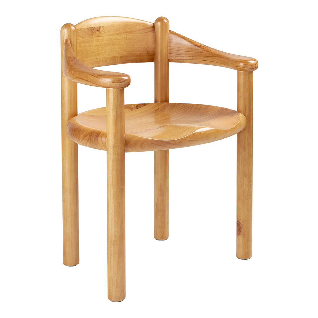 Daumiller Dining Armchair - Modern Wooden Dining Chair for Kitchen, Restaurant & Home Decor | Comfortable Seating for Dining Room & Office