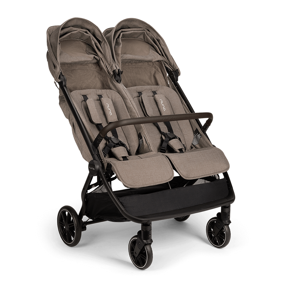 Nuna TRVL Double Stroller - Lightweight Compact Foldable Travel Stroller for Two Kids - Perfect for Shopping, Travel & Outdoor Adventures