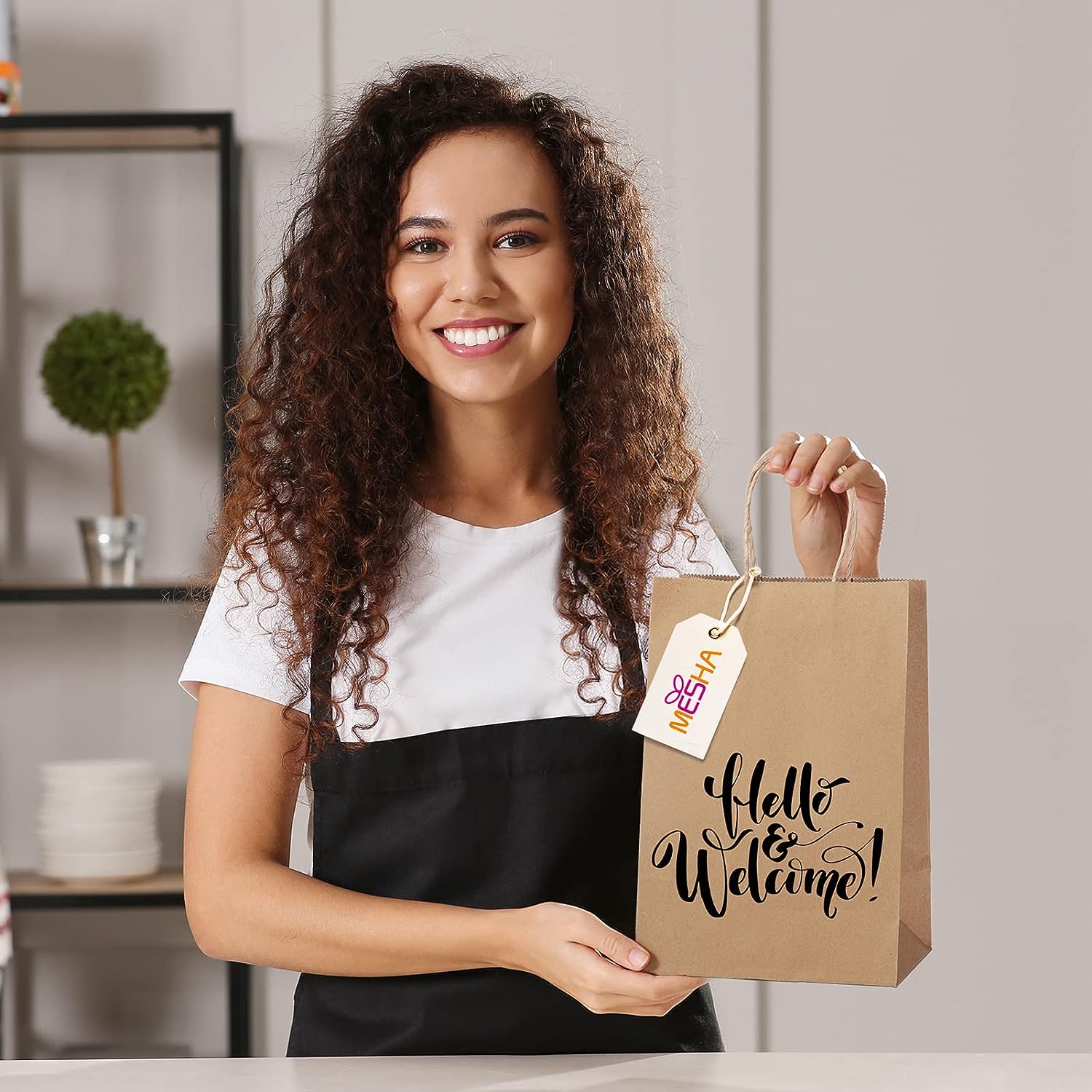 5.25x3.75x8 Inch Eco-Friendly Kraft Paper Gift Bags - Perfect for Birthday, Wedding, Party Favors & Holiday Gifting