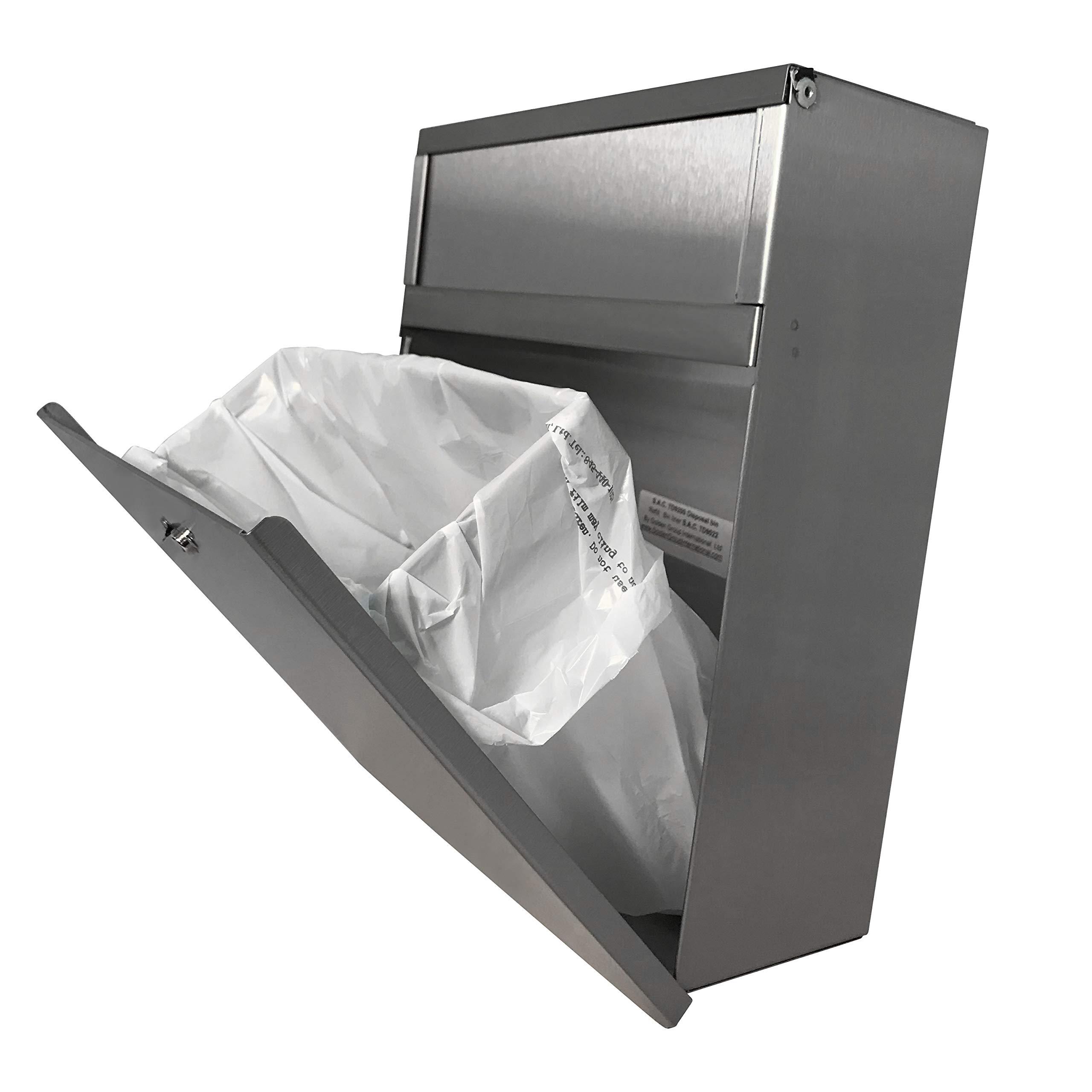 TD9022-24 Sanitary Napkin Disposal Bin Liners - 50 Bags per Roll, White, Case of 24 - Ideal for Restrooms, Hospitals, Schools & Public Spaces