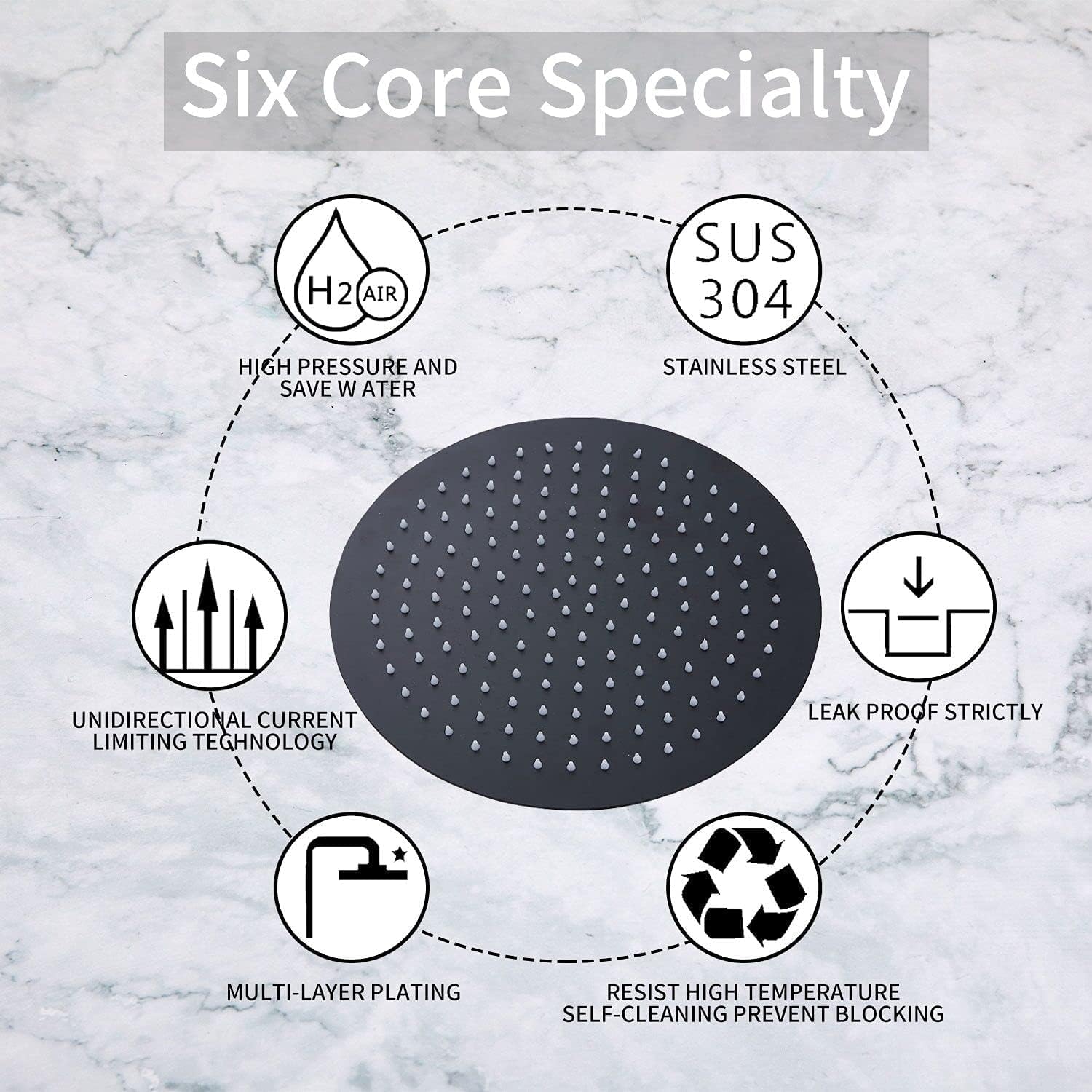 Matte Black Shower Faucet Set - GGStudy Single Function Shower Trim Kit with Rough-in Valve, 8 Inch Stainless Steel Rainfall Shower Head - Perfect for Modern Bathroom Renovation & Spa-like Shower Experience