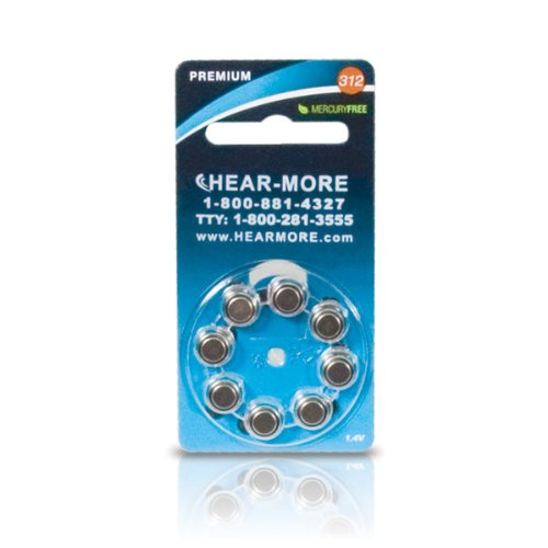 Premium 312 Hearing Aid Batteries - 8 Pack | Long-Lasting Power for Hearing Aids | Ideal for Travel, Work & Daily Use