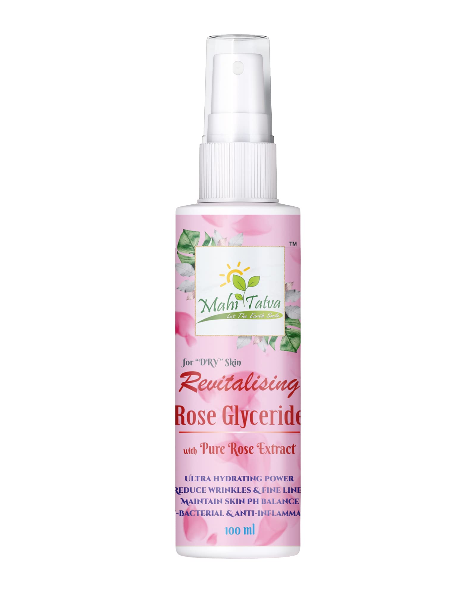 Mahi Tatva Revitalizing Rose Glyceride with Pure Rose Extract - Hydrating Face Serum for Dry Skin | Daily Moisturizer for Glowing Complexion | Perfect for Night Routine & Winter Skincare