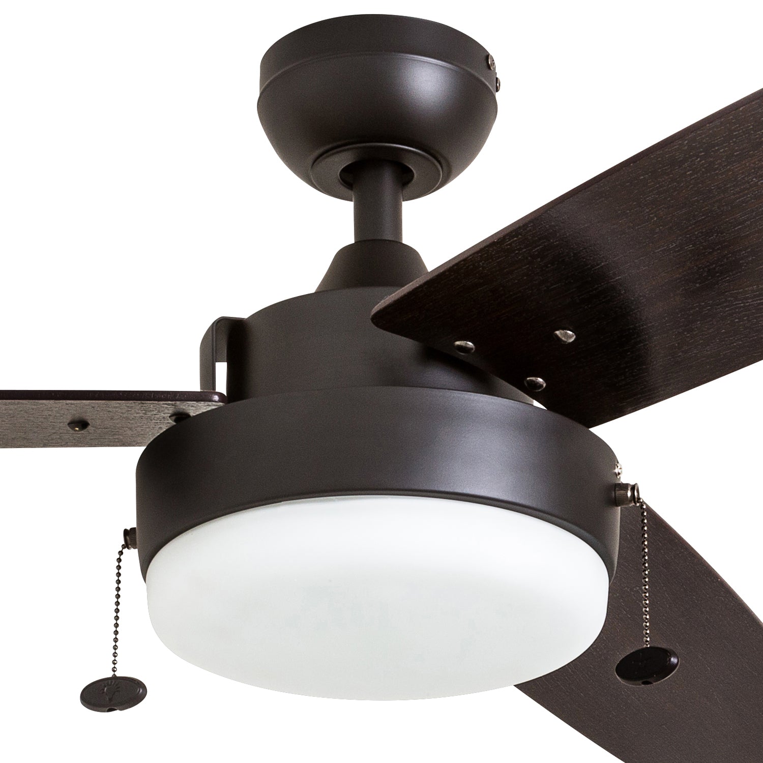 52 Inch Statham Ceiling Fan with Pull Chain in Espresso Finish - Perfect for Living Room, Bedroom, and Outdoor Patio Cooling