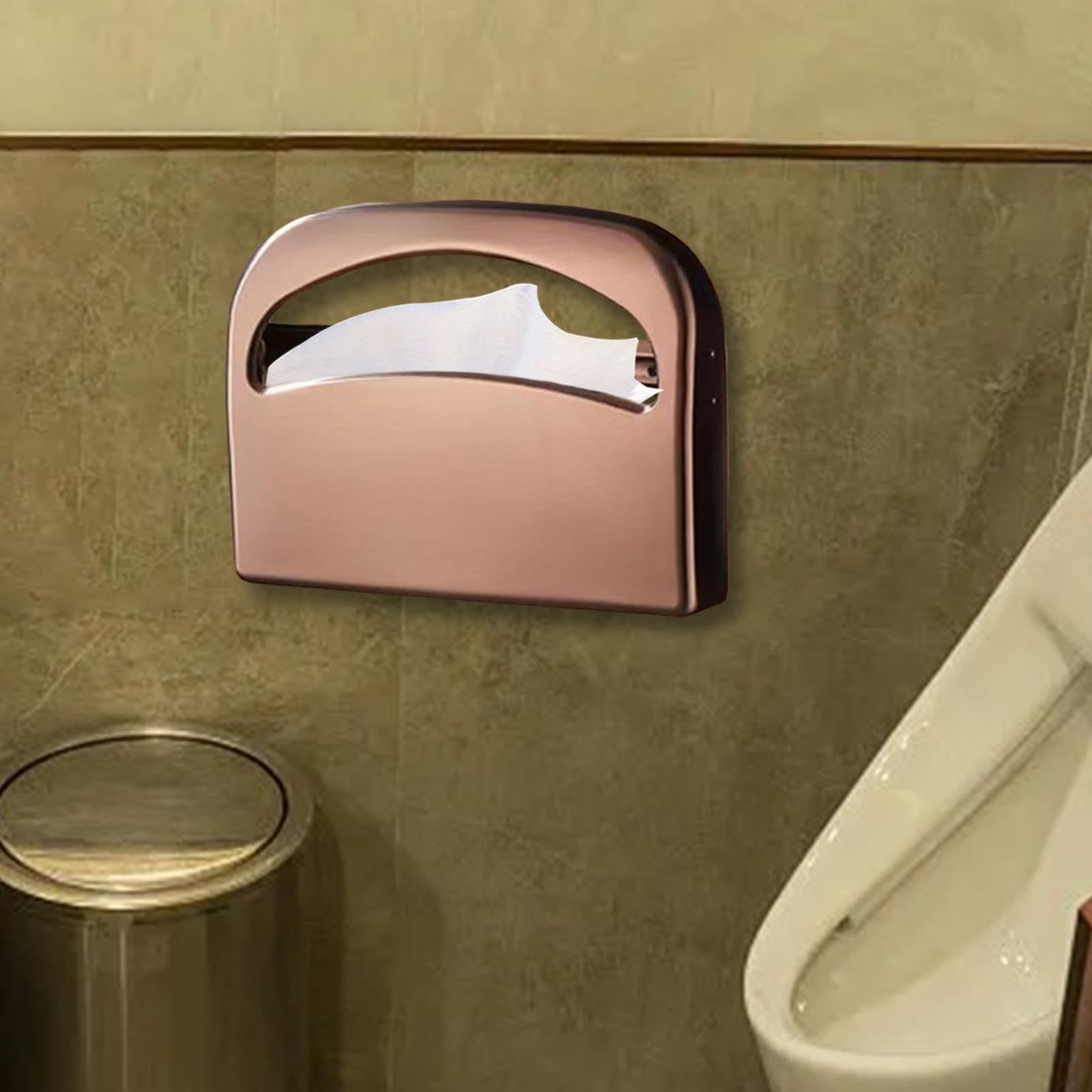 Fenteer Disposable Toilet Seat Cover Dispenser - Lightweight & Practical Punch-Free Design for Restaurants, Malls & Public Bathrooms | Perfect for High-Traffic Commercial Spaces & Hygienic Toilet Solutions