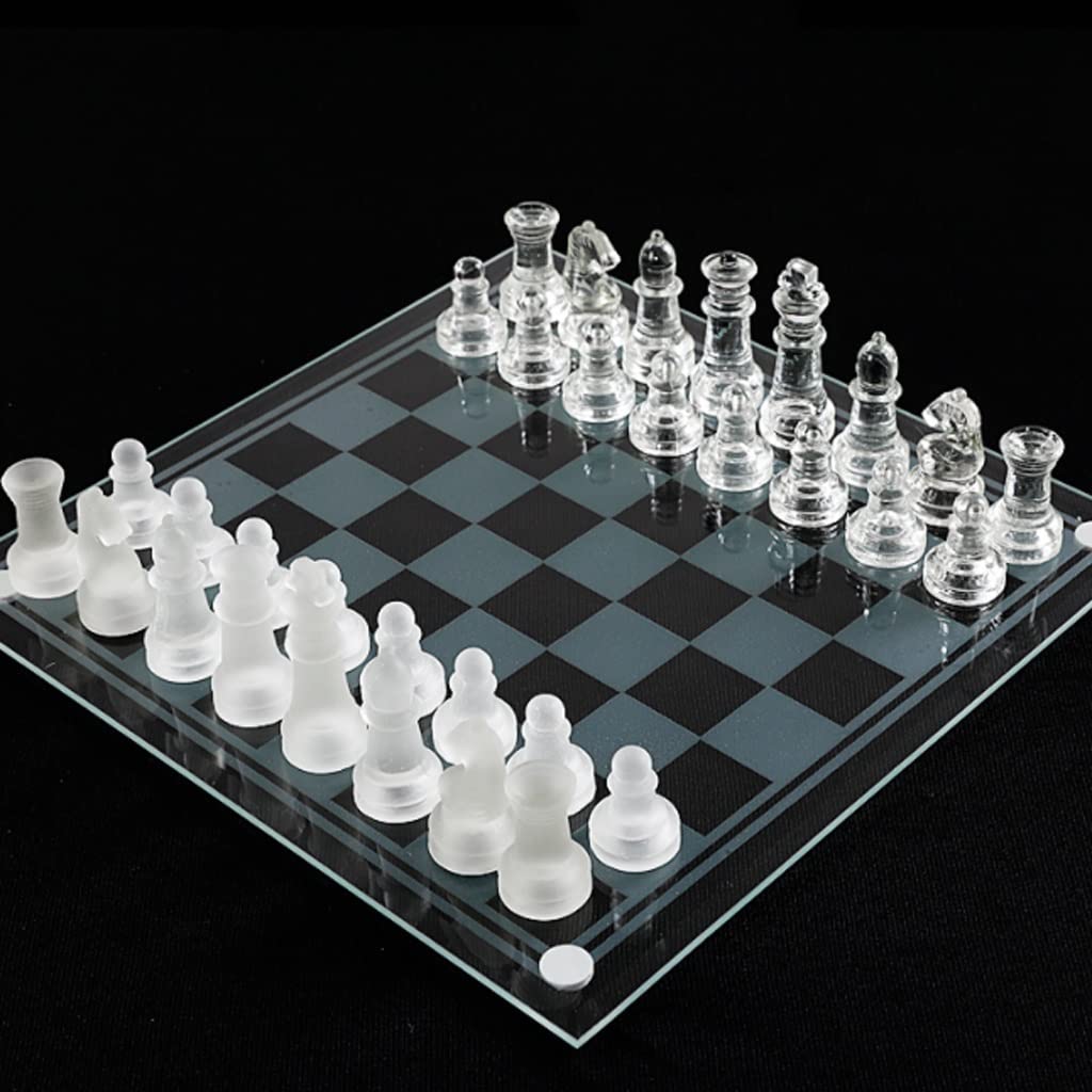 Premium Crystal Chess Set - 25CM Luxury Chess Board Game for Adults, Students & Chess Enthusiasts | Elegant Home Decor & Intellectual Gift for Game Nights, Office Decor & Collector's Display