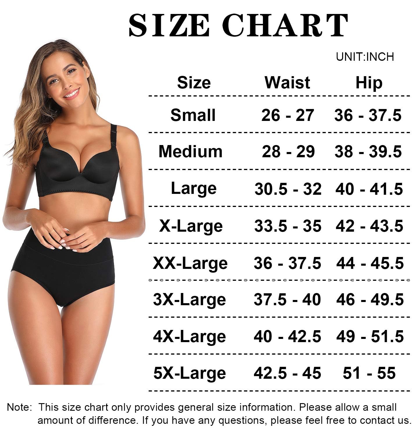 Women's High Waist Cotton Underwear - Stretch Soft Comfortable Briefs - 5 Pack Multipack Ladies Panties for Everyday Wear & Yoga
