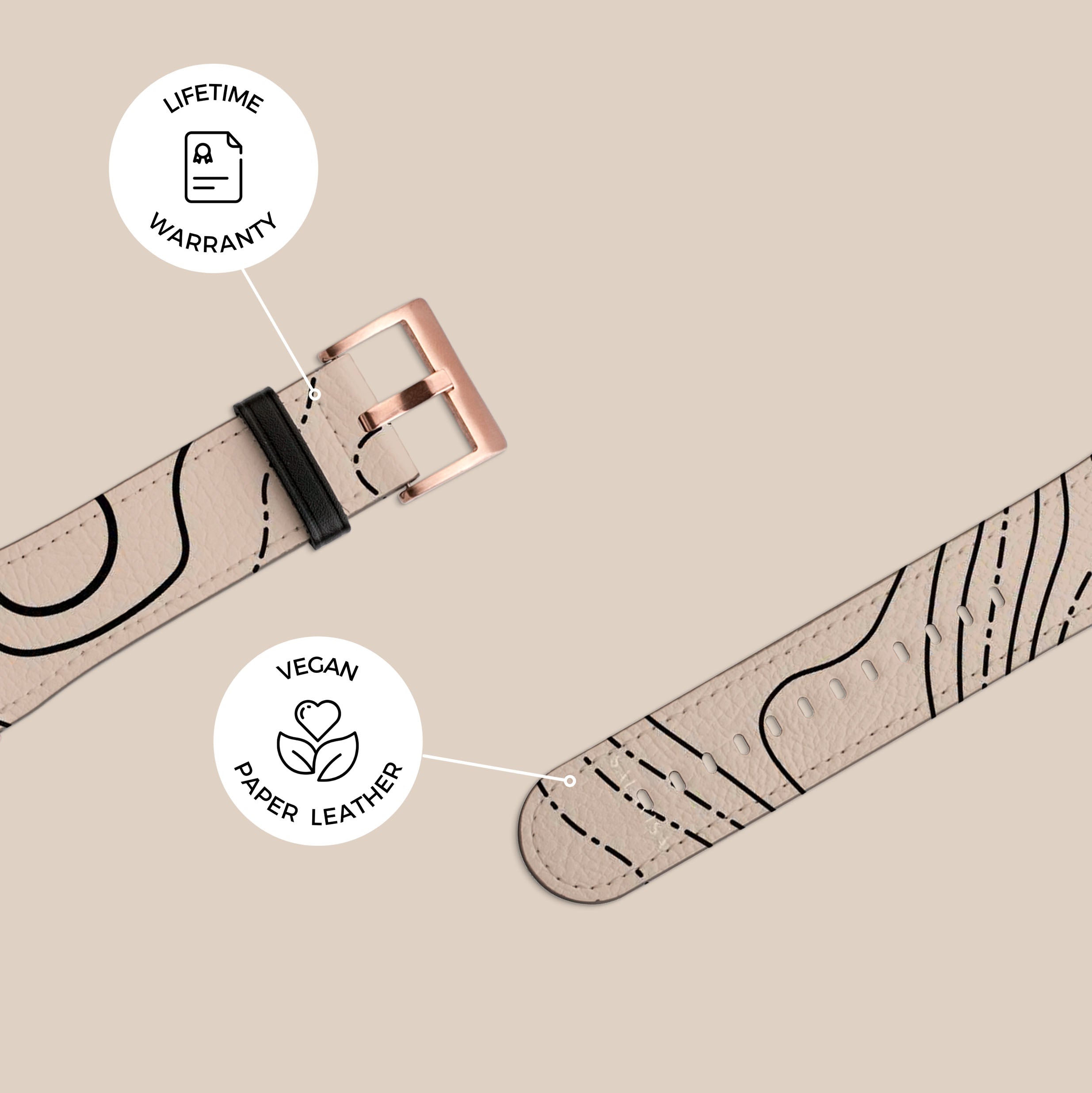 Premium Beige Terrain Galaxy Watch Band - Durable Silicone Strap for Samsung Galaxy Watch 4/5/6 - Stylish & Comfortable for Workouts, Running & Everyday Wear