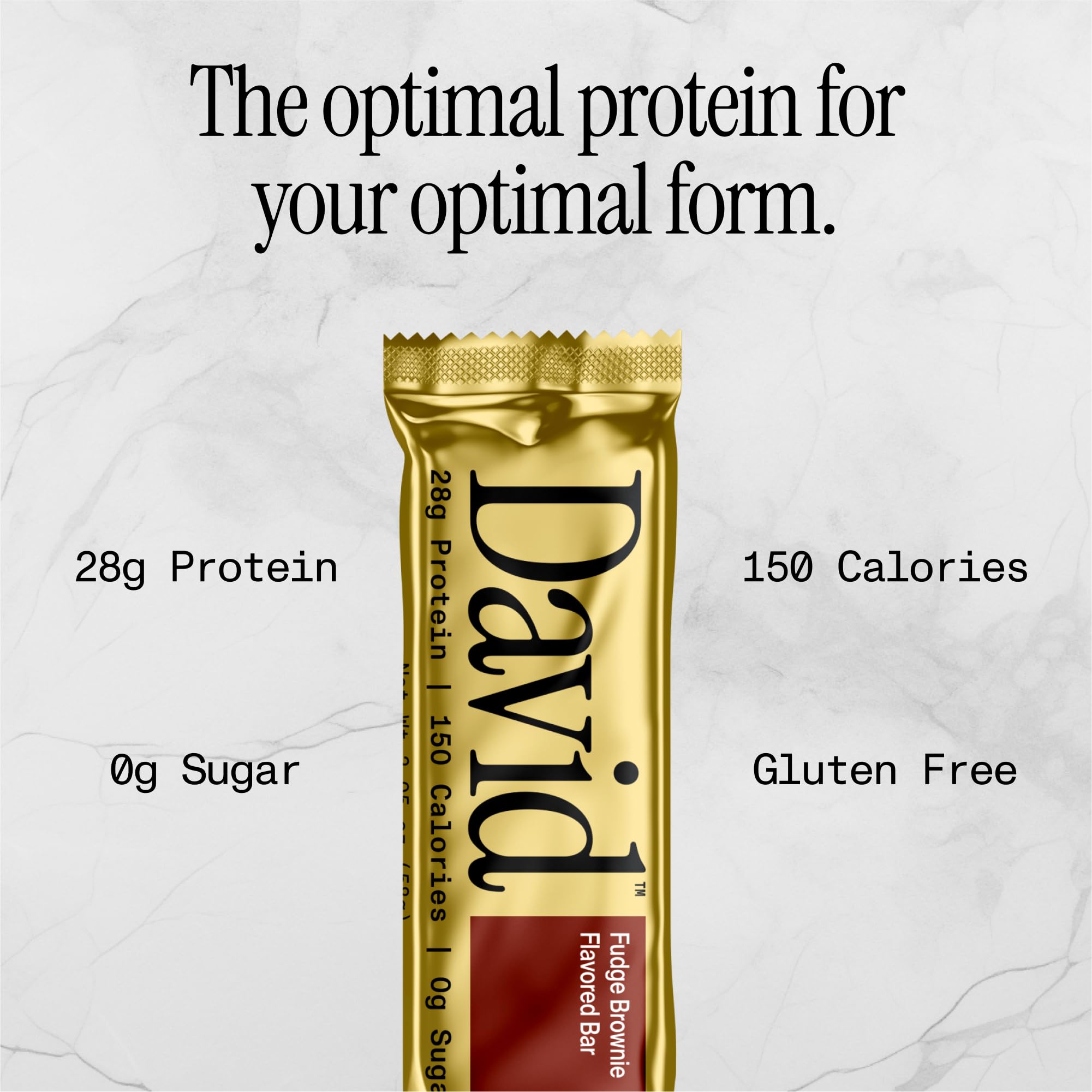David's Fudge Brownie Protein Bars - 12 Pack | 28g Protein, 150 Calories, 0g Sugar | High Protein Low Carb Gluten Free Snack | Perfect for Gym Workouts, Hiking & On-the-Go Nutrition