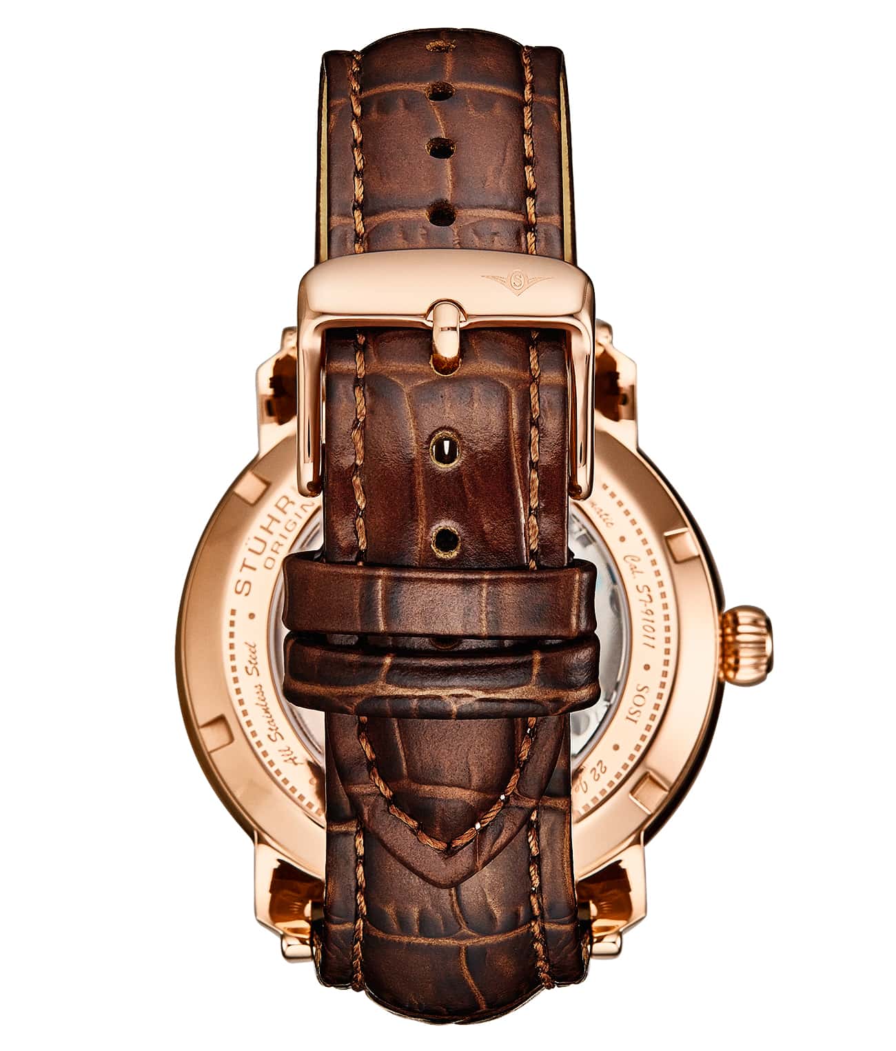 Celestial Timekeeper 1017 Dual Time Automatic 44mm Skeleton Watch for Men - Luxury Stainless Steel Mechanical Wristwatch with Transparent Dial - Perfect for Business Travel & International Professionals