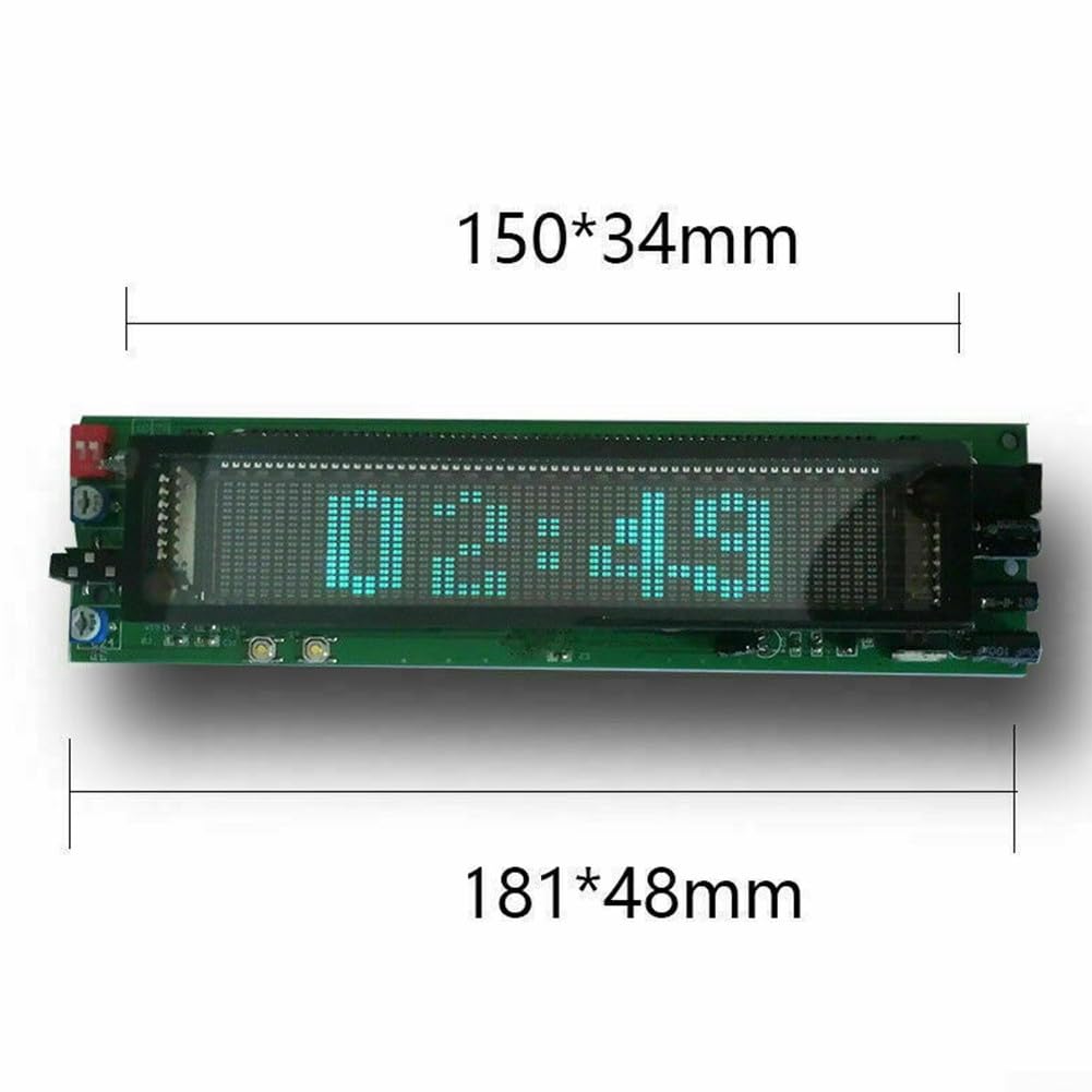 25 Clips 16 Levels VFD Music Spectrum Analyzer with Clock - Audio Level Indicator & Music Rhythm Display for DJs, Home Theater, and Studio Sound Systems