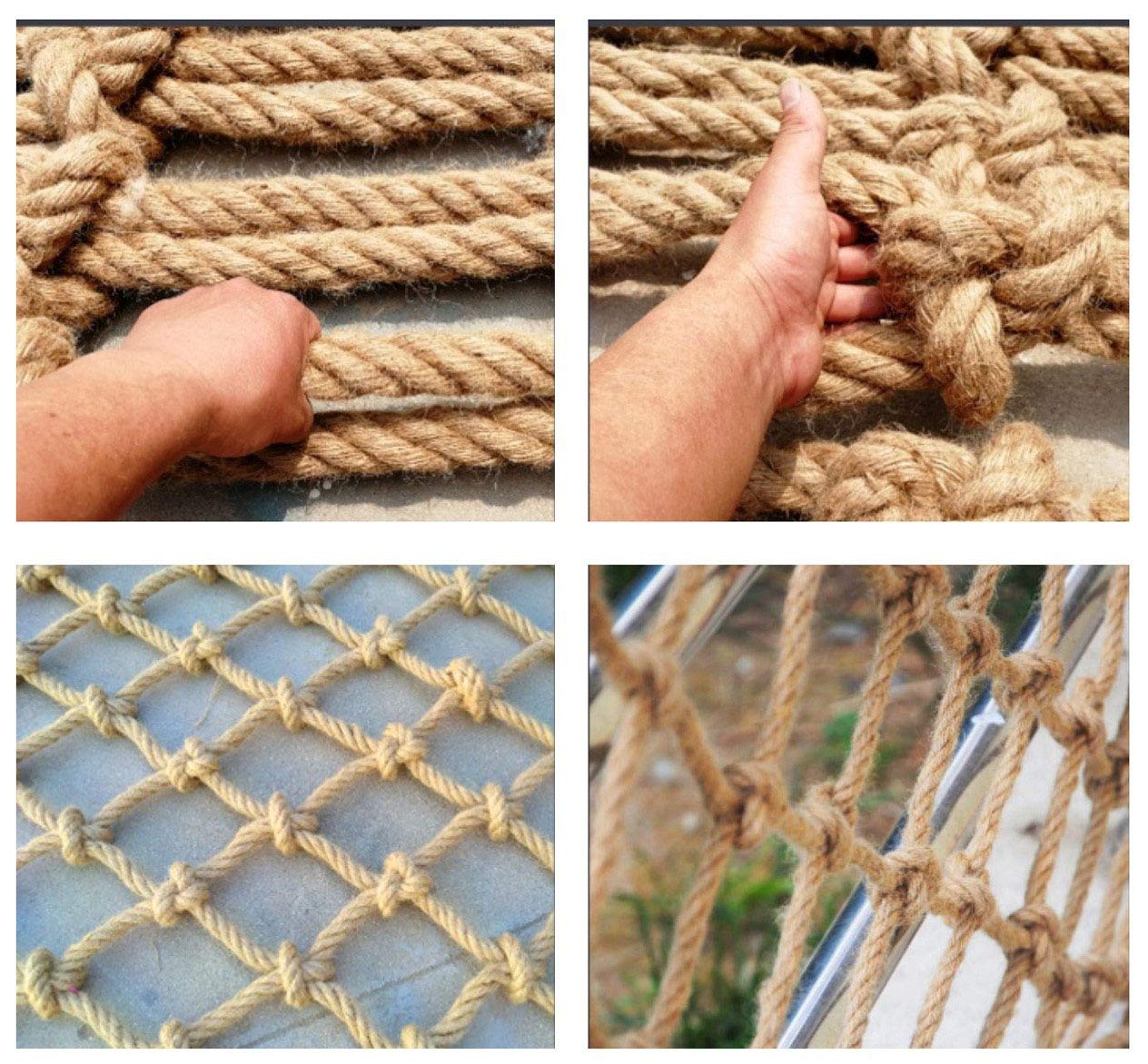 Premium 4mm Hemp Rope Net - 10cm Mesh Garden Bundling, Fitness & Decorative Net for Ceiling, Hammocks, DIY Projects | Perfect for Outdoor Activities, Home Decor & Yoga Accessories
