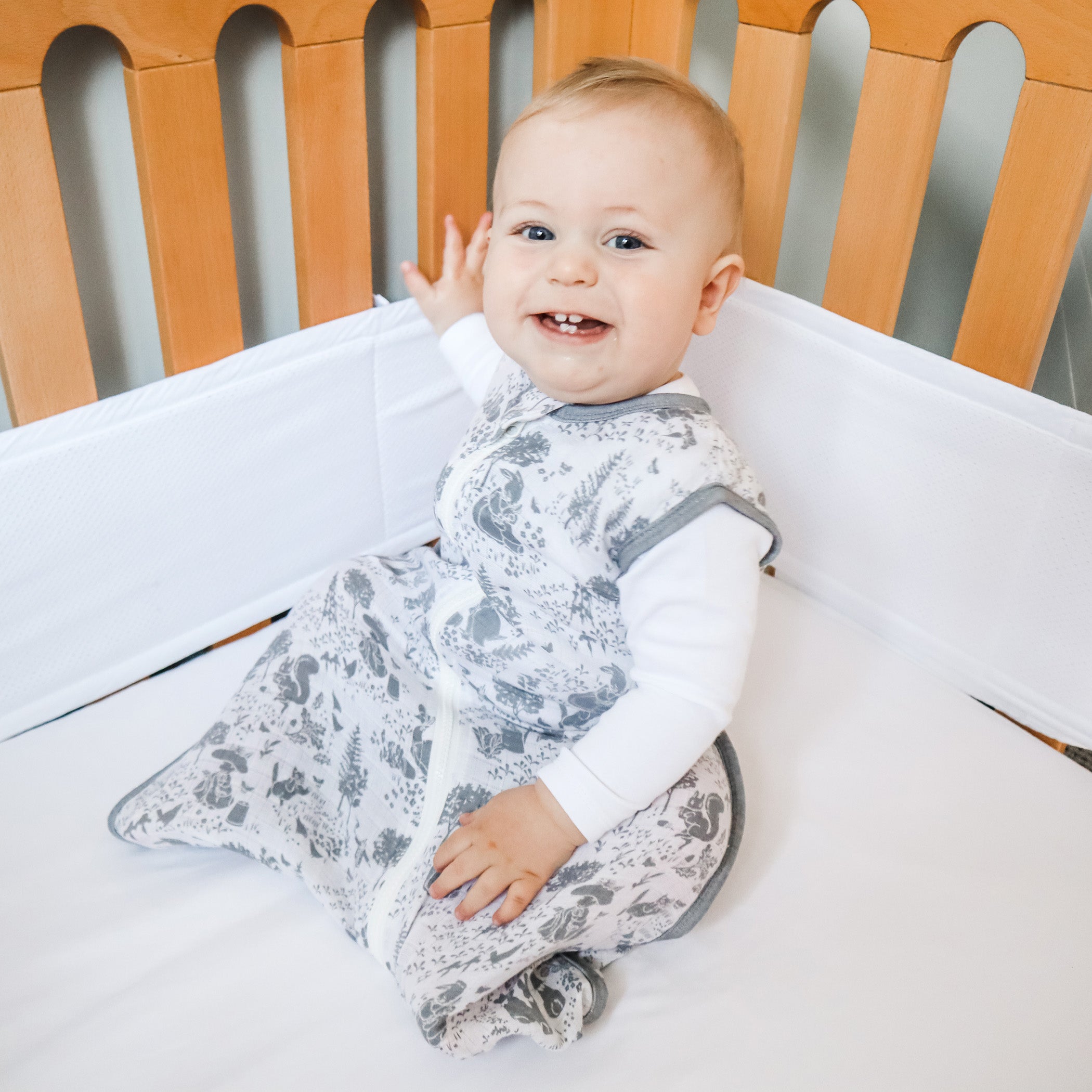 Breathe Easy® White Cot Liner - Soft, Breathable Baby Crib Mattress Cover for Safe & Comfortable Sleep - Perfect for Nursery, Daycare & Travel
