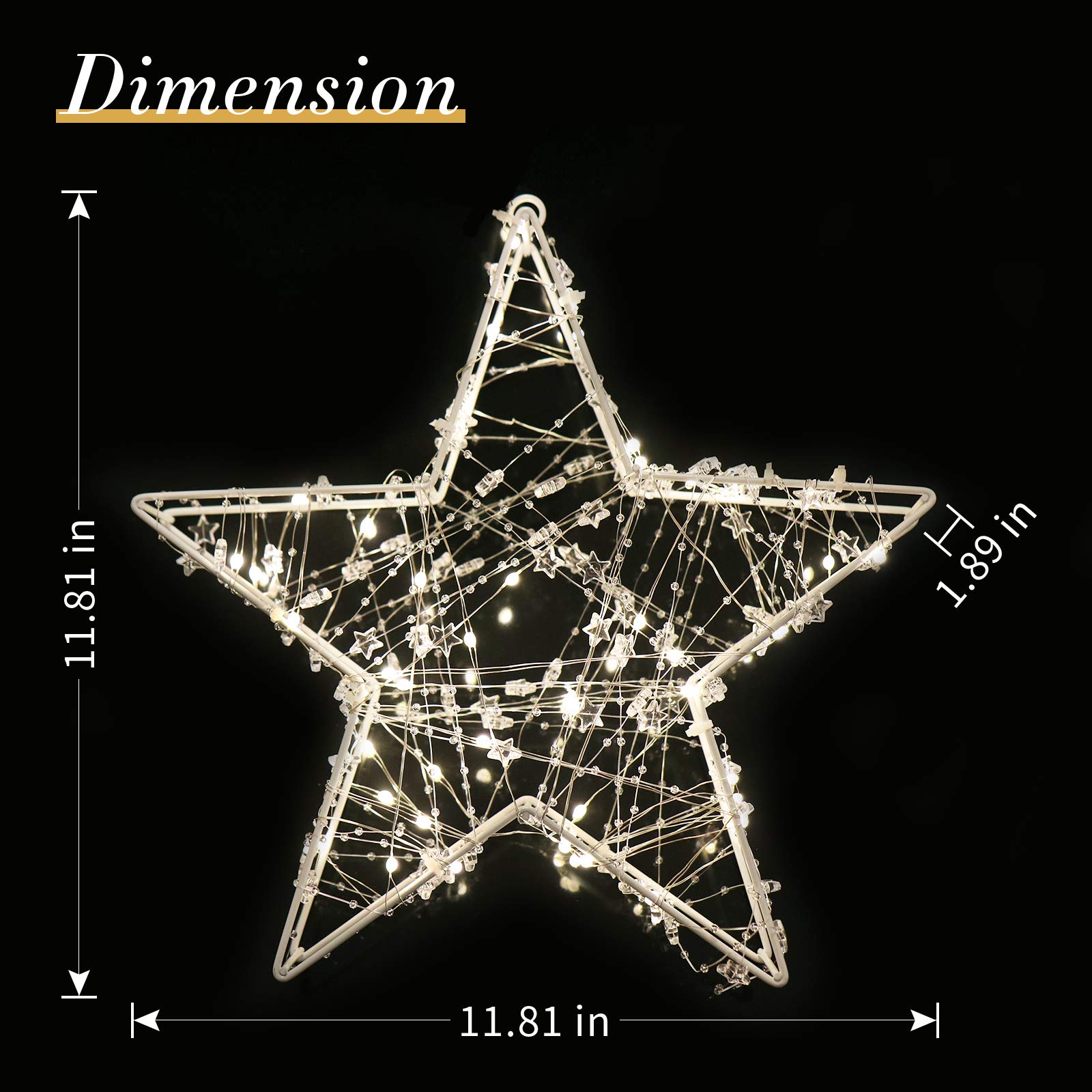 YiShine Battery Operated Table Lamp with Timer - Star Shaped Night Light for Home Decor, Warm White LED Light, Romantic Gift for Birthday, Living Room, Bedroom & Festival Decoration | Perfect for Bedside, Nursery & Party Decor