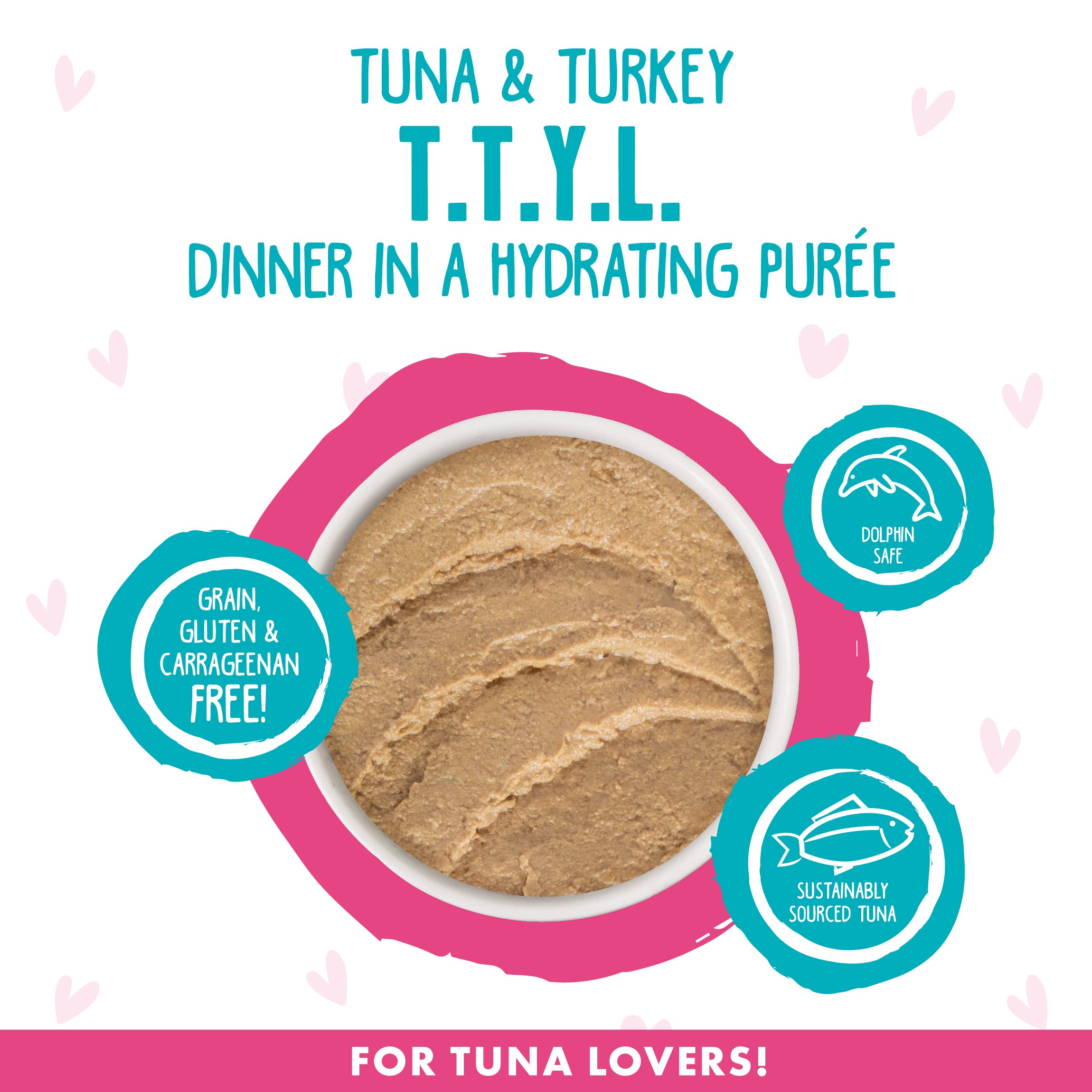Weruva B.F.F. Play Best Feline Friend Pate Cat Food - Tuna & Turkey Recipe in 2.8oz Cans (Pack of 12) - Grain-Free Wet Cat Food for Adult Cats - Perfect for Mealtime or Treats at Home