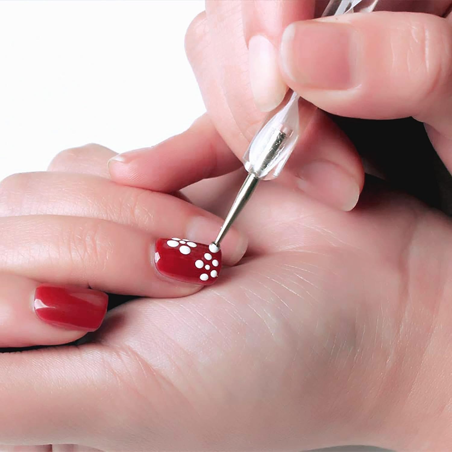 20 Pcs Professional Nail Art Brush Set - Dotting Tools, Polish Brushes & Acrylic Nail Design Kit with Handle Grip for Manicure, Pedicure & Nail Art - Perfect for Salon, Home Use & DIY Nail Designs