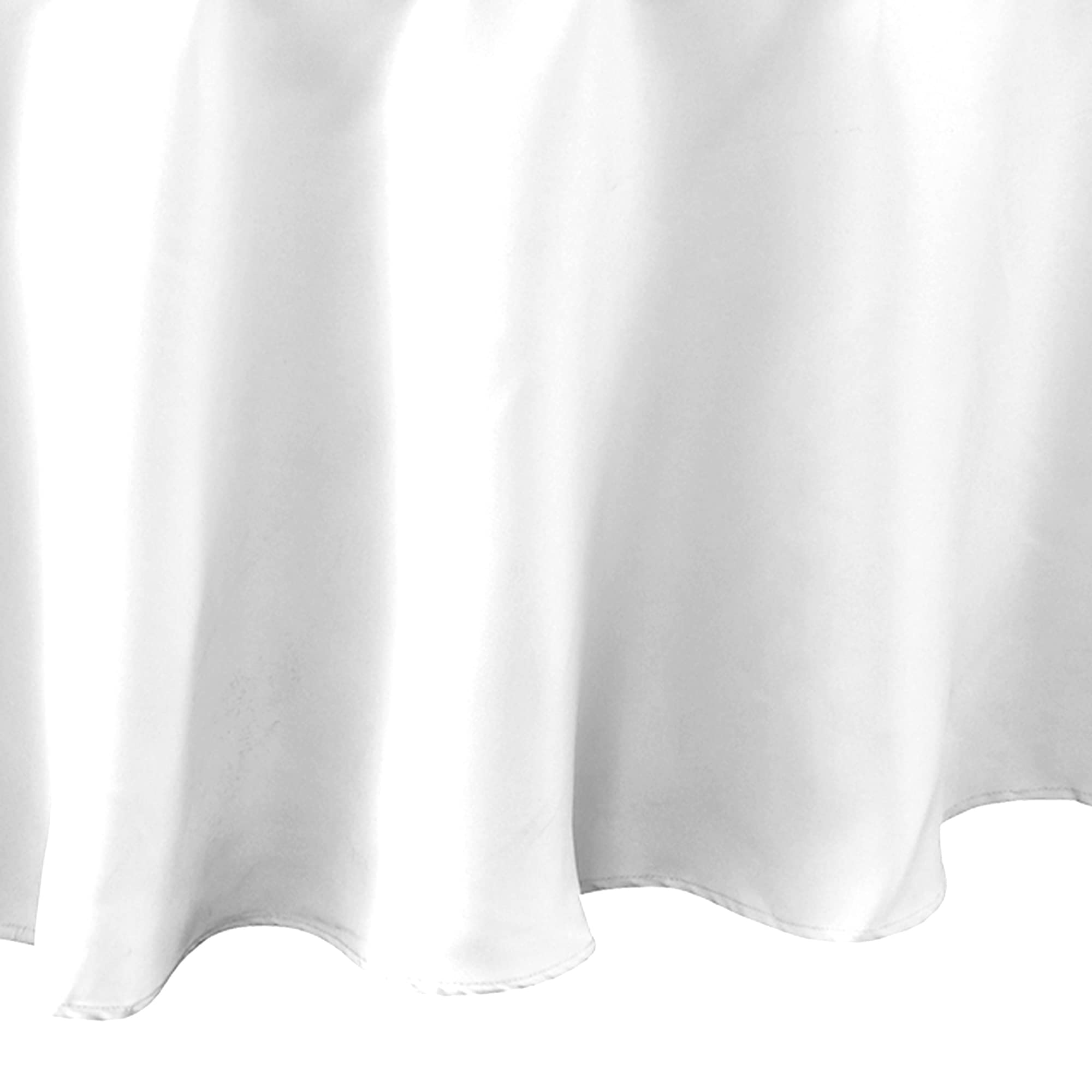 Simply Elegant 90 Inch Round Premium Polyester Tablecloth - Washable White Table Cover for Birthday Parties, Wedding Receptions & Home Decor | Durable Hemmed Table Linens for Dining Room & Event Decorations