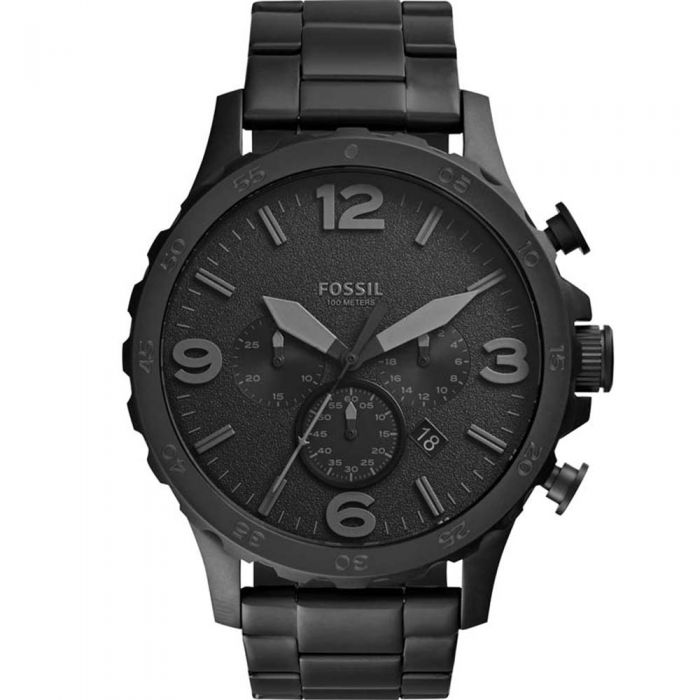 Fossil Nate JR1401 Chronograph Watch for Men - Stylish Analog Quartz Wristwatch with Date Window - Perfect for Business, Casual & Everyday Wear