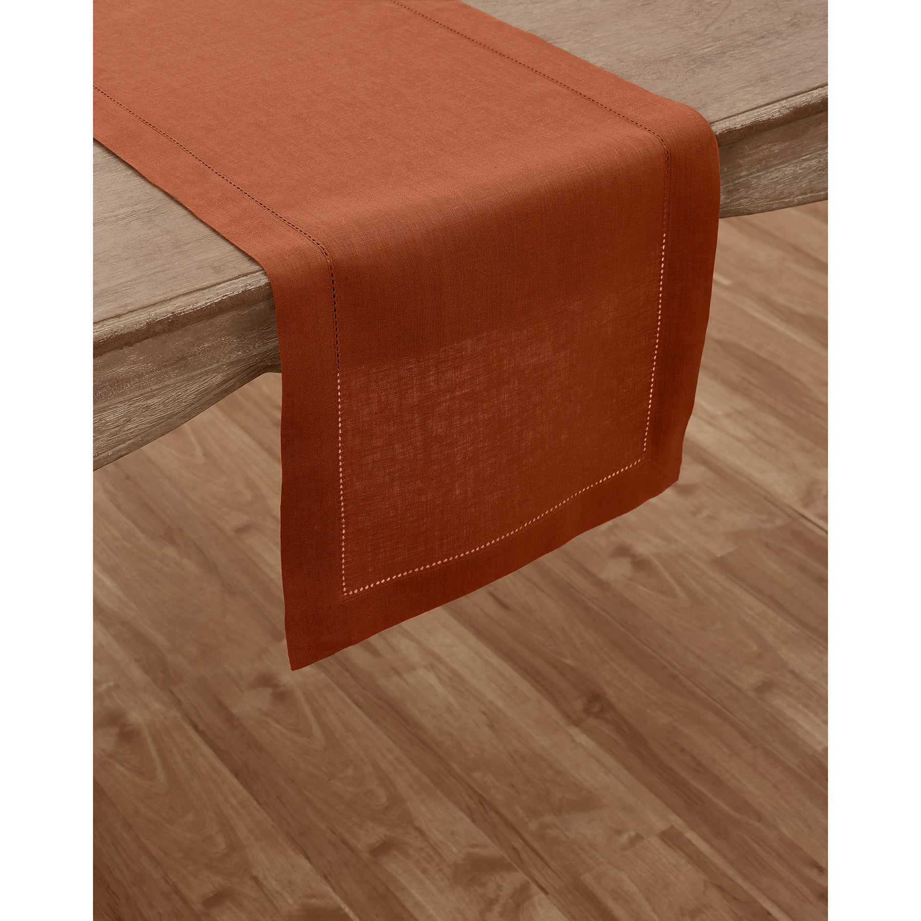 Elegant Classic Hemstitch Table Runner - Premium Linen Dining Decor for Weddings, Parties & Home Decor