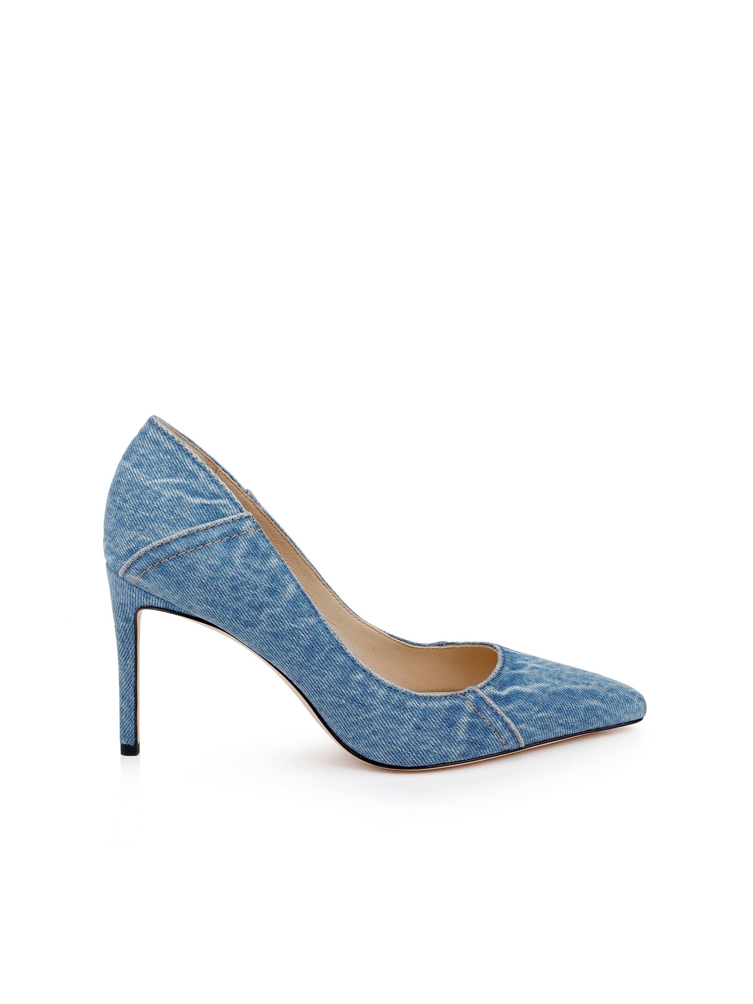 Maelle Women's Denim Pumps - Stylish High Heel Shoes for Office, Party & Date Night | Comfortable & Fashionable Dress Shoes for Women