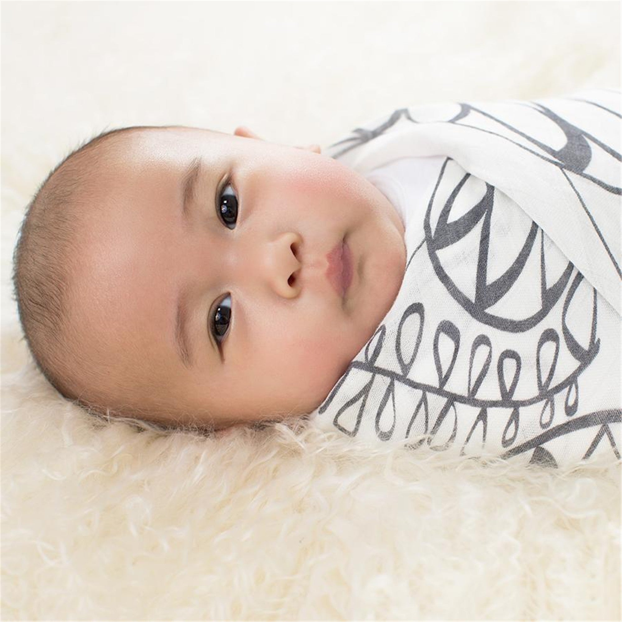 Aden Anais Bamboo Swaddle Blanket - Ultra Soft Baby Wrap for Newborns | Moonlight Pattern | Perfect for Swaddling, Nursing & Stroller Use