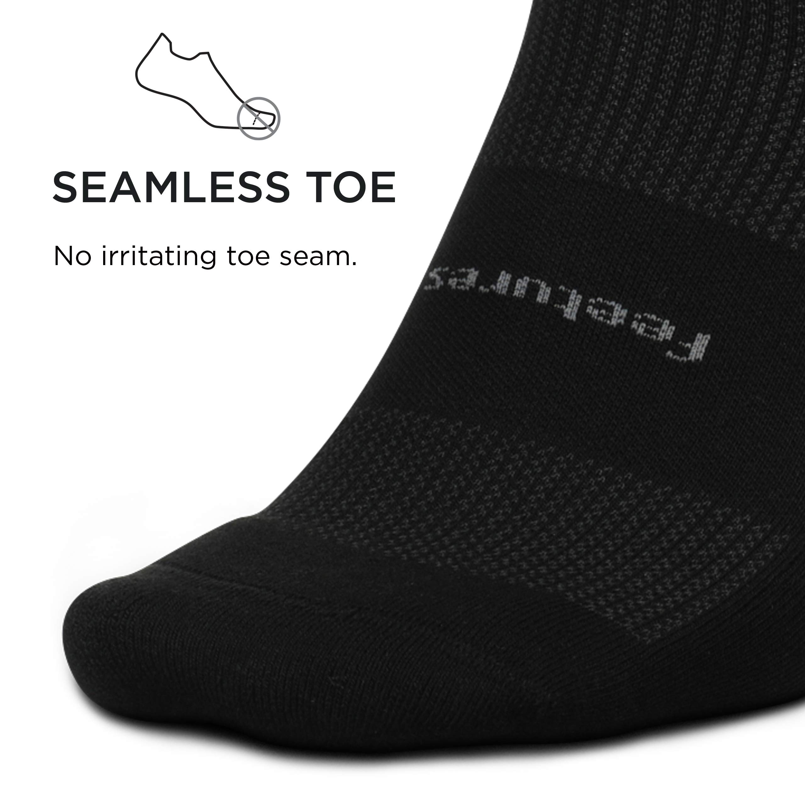 Feetures High Performance Max Cushion Classic Crew Socks for Women & Men - Moisture-Wicking Athletic Socks for Running, Hiking & Sports - 1 Pair - Breathable & Comfortable Workout Socks for Gym & Daily Wear