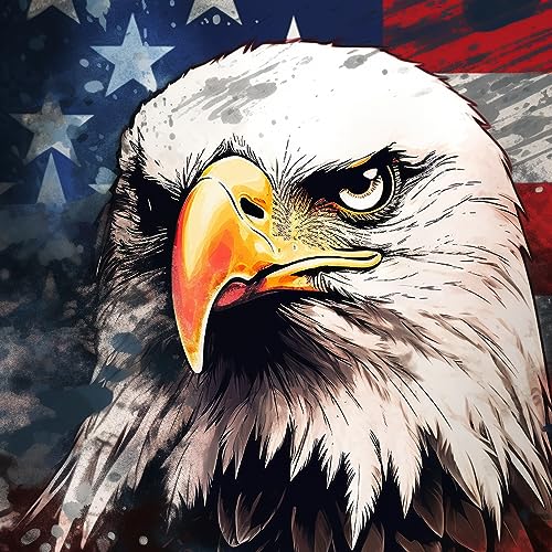 Red Bald Eagle Flag