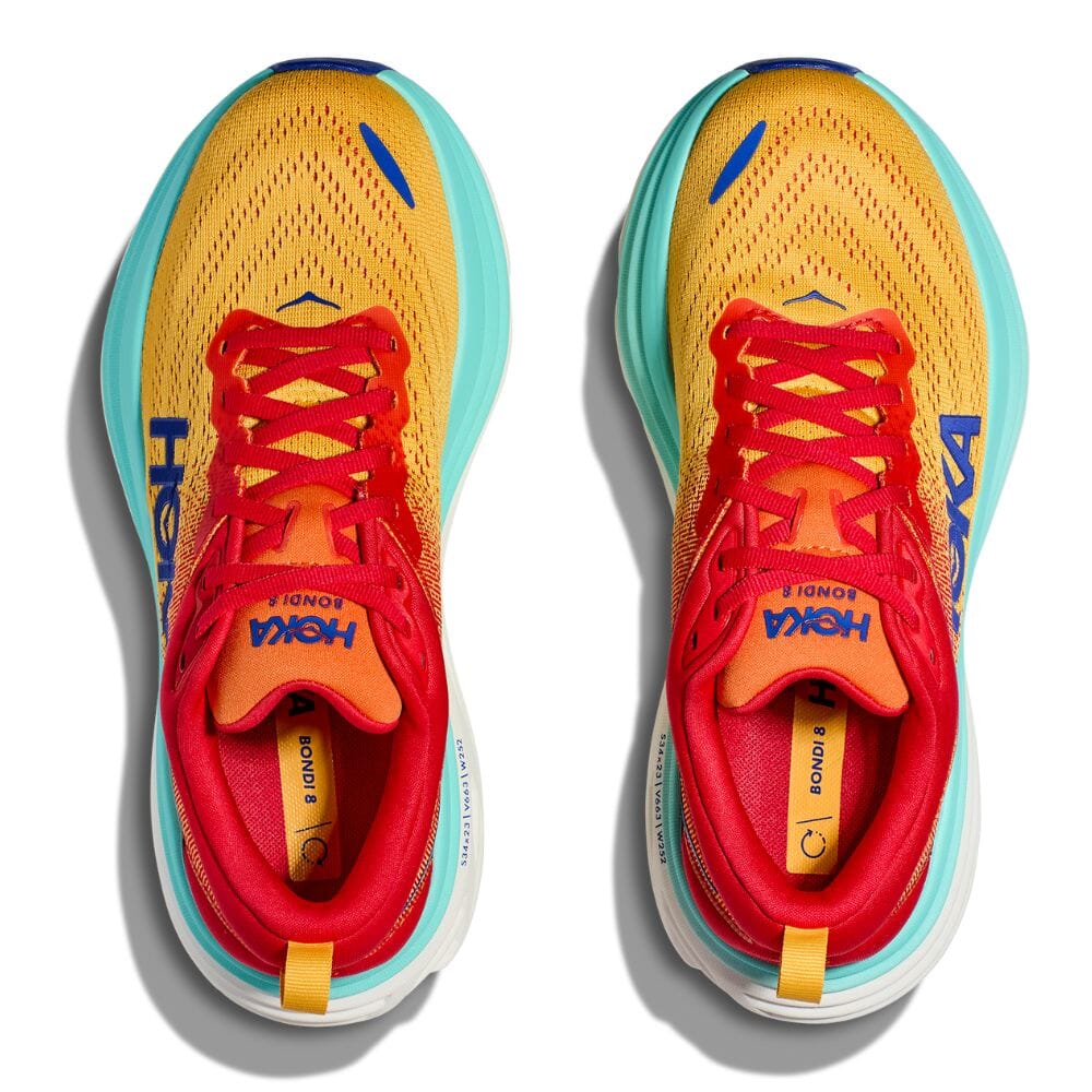 Hoka Men's Bondi 8 Running Shoes - Lightweight Cushioned Sneakers for Marathon, Jogging & Walking - Breathable Mesh Upper with Maximum Support & Comfort